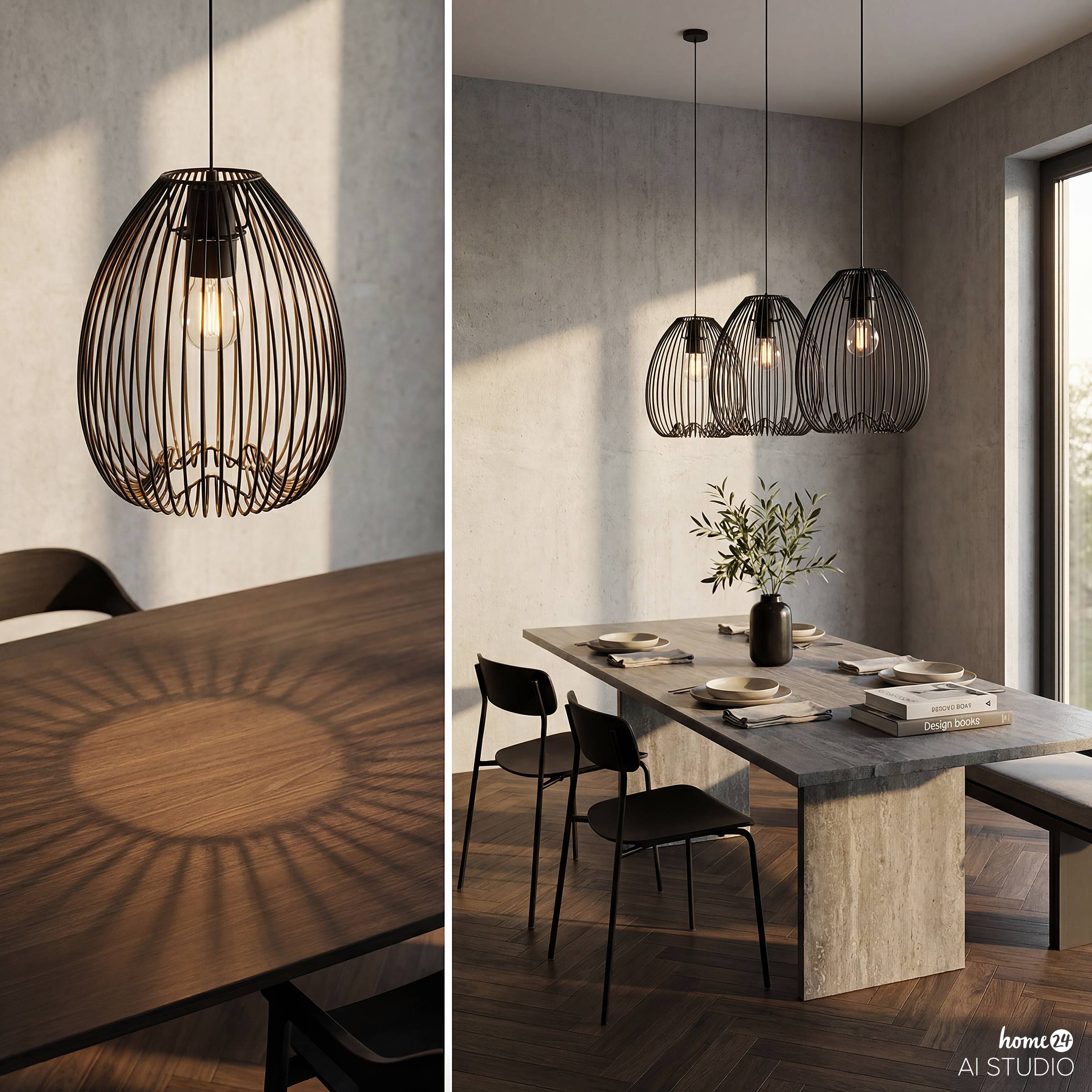Pendant light ROCAR iron 1-light Black