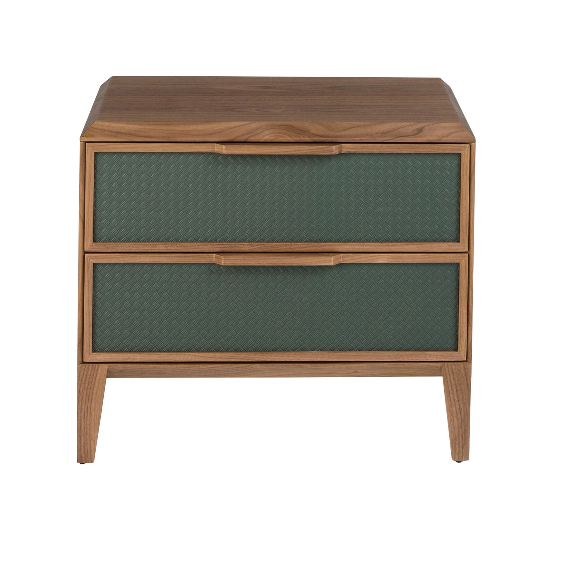 Nightstand walnut veneer Green