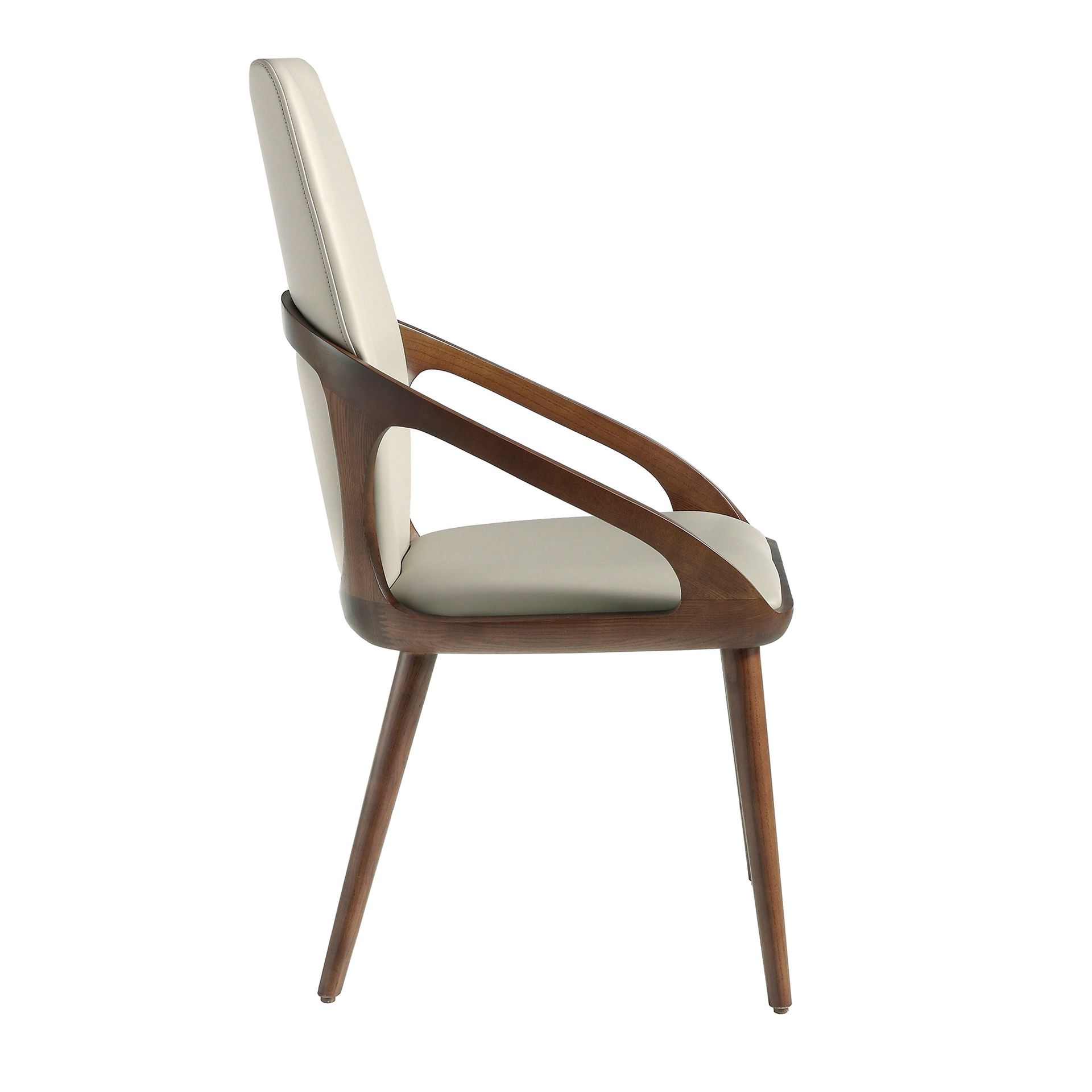 Dining chair faux leather cream