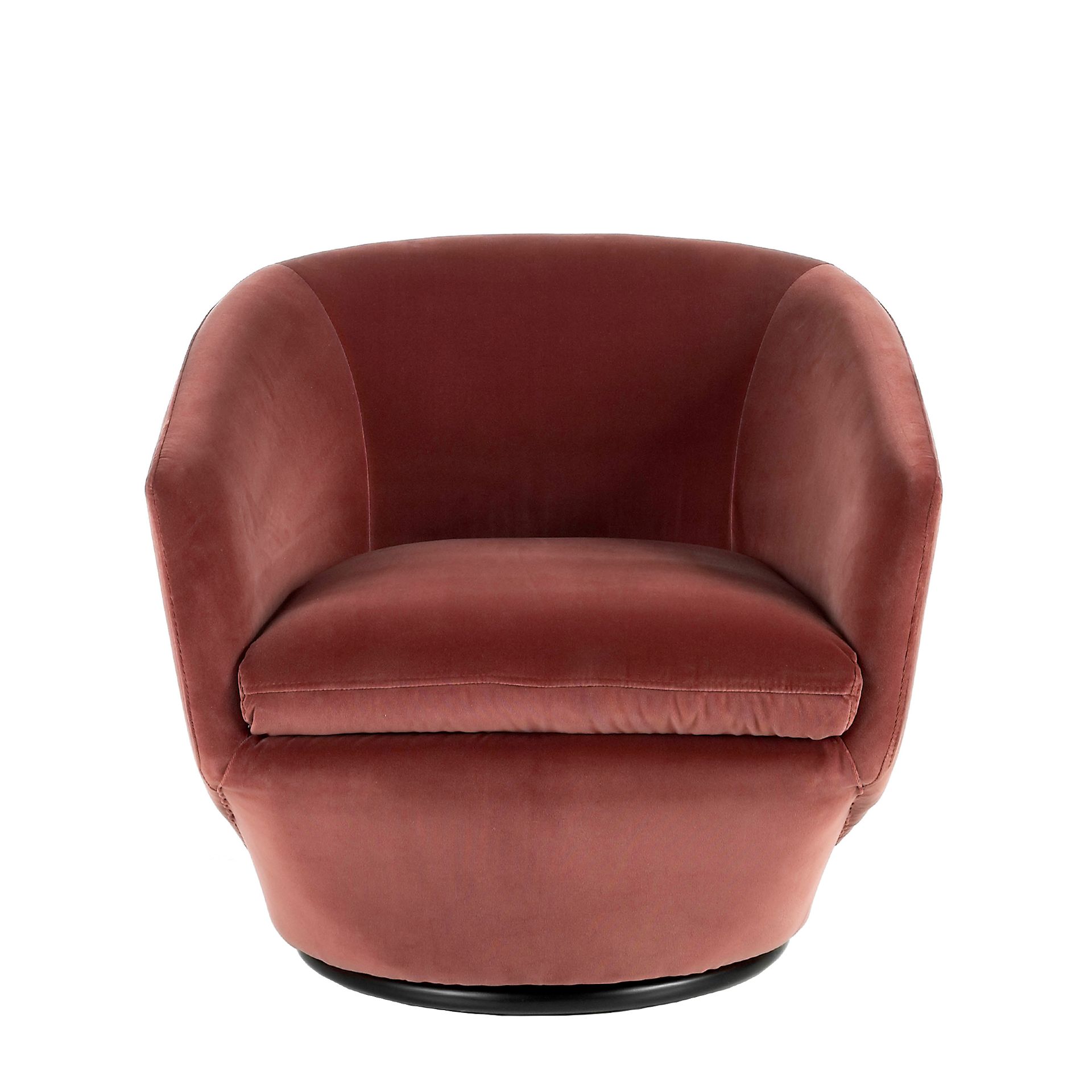 Armchair Swivel Velvet Peach