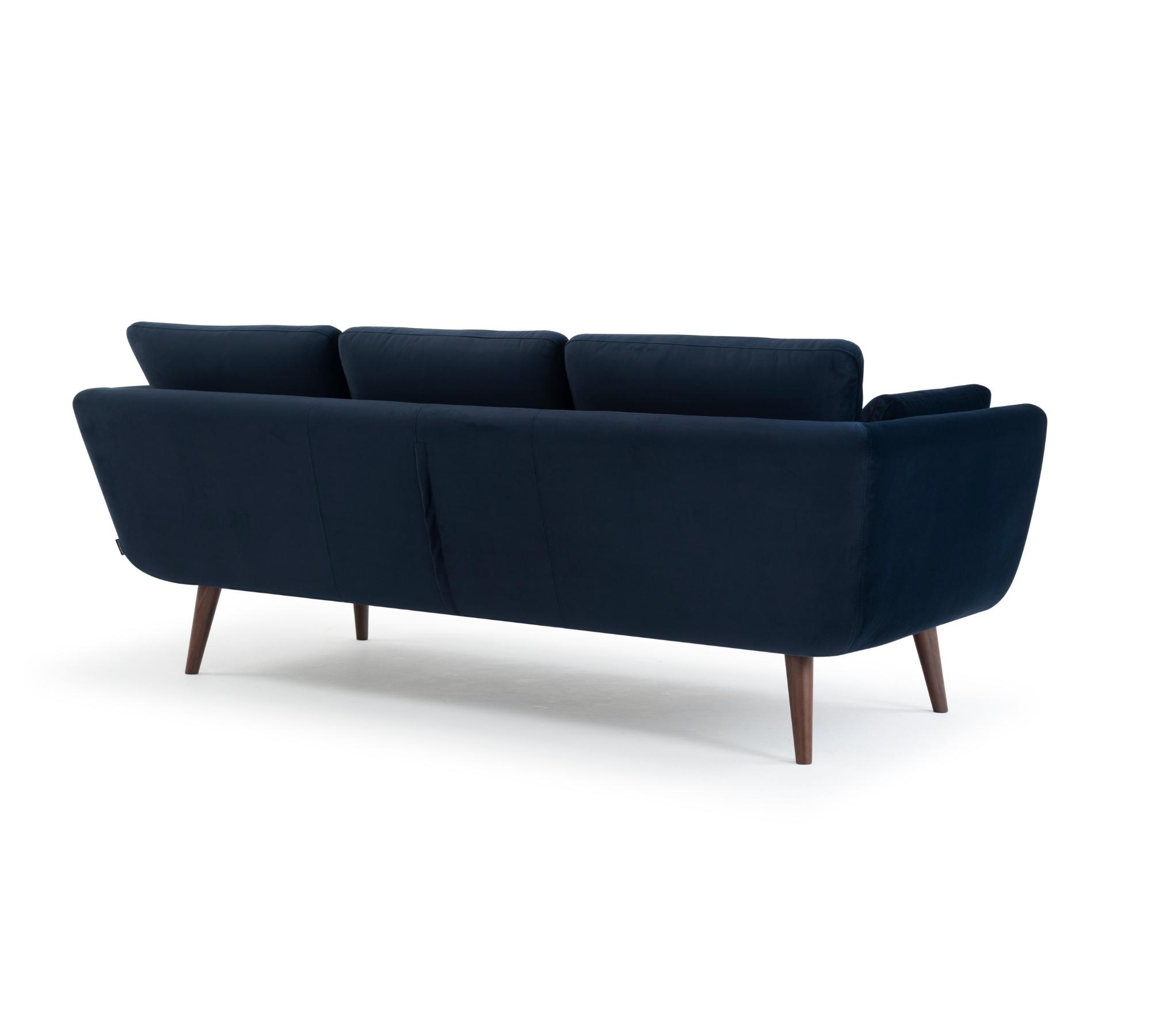 Sigrid Sofa 3-Sitzer Velour Lux Navy