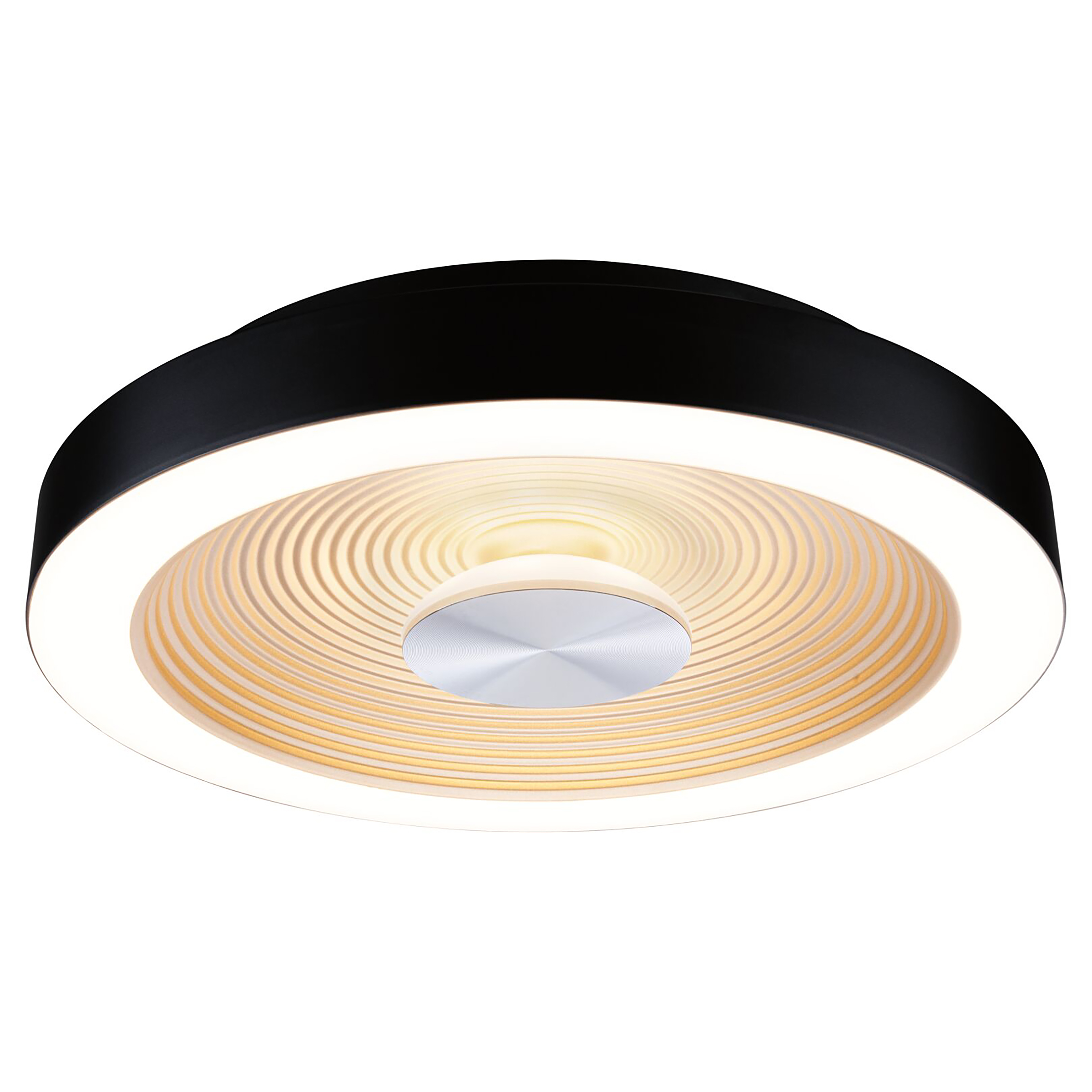 1-Light Volea LED Ceiling Light Black Gold Ø32cm