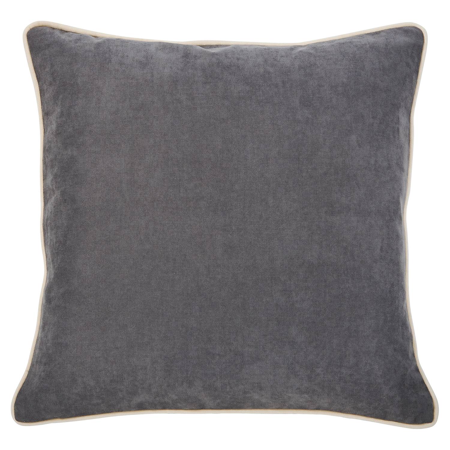 Joy Kisssenhülle Samt Grau 65 x 65 cm