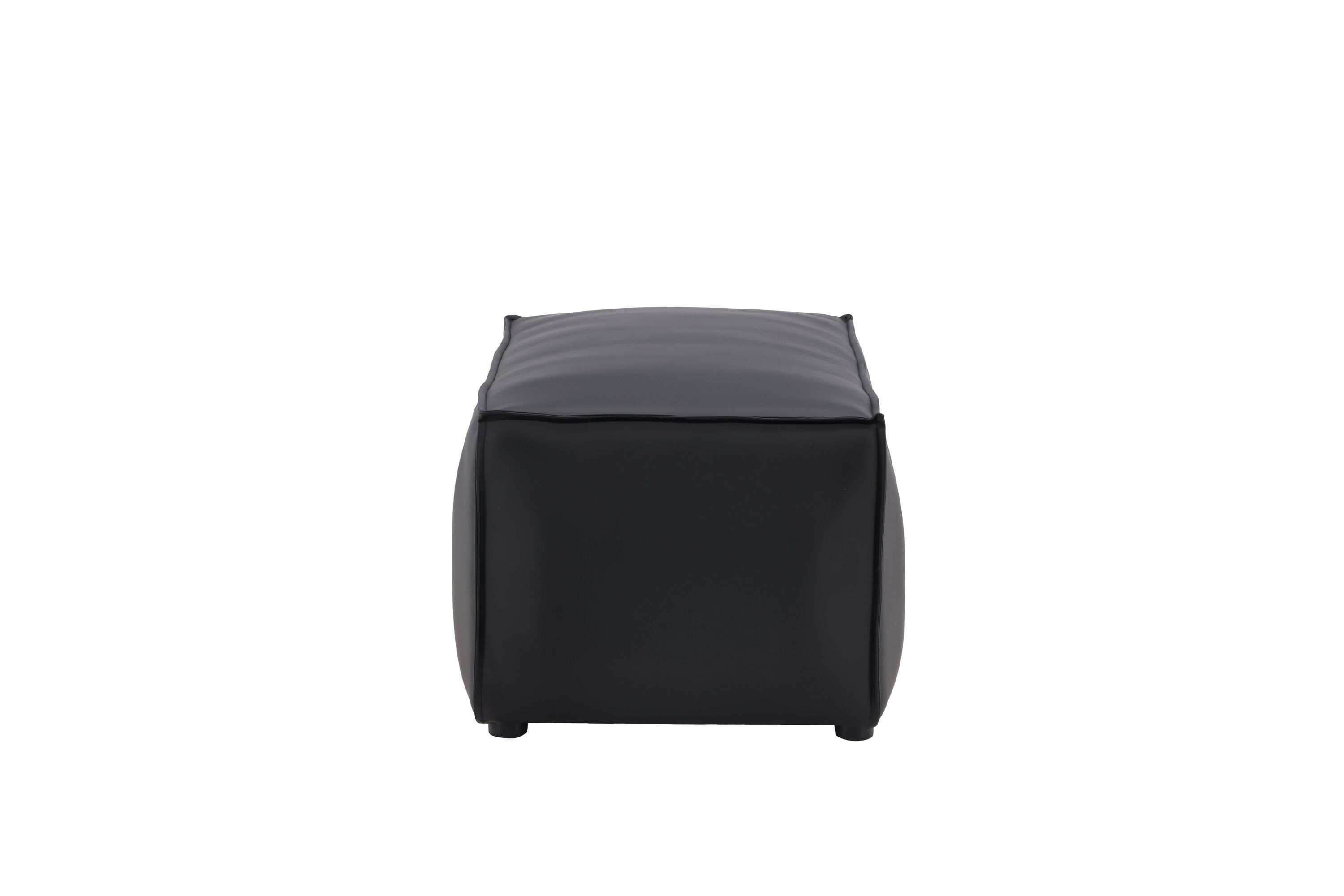 Palermo  Pouf  PU  Mattschwarz