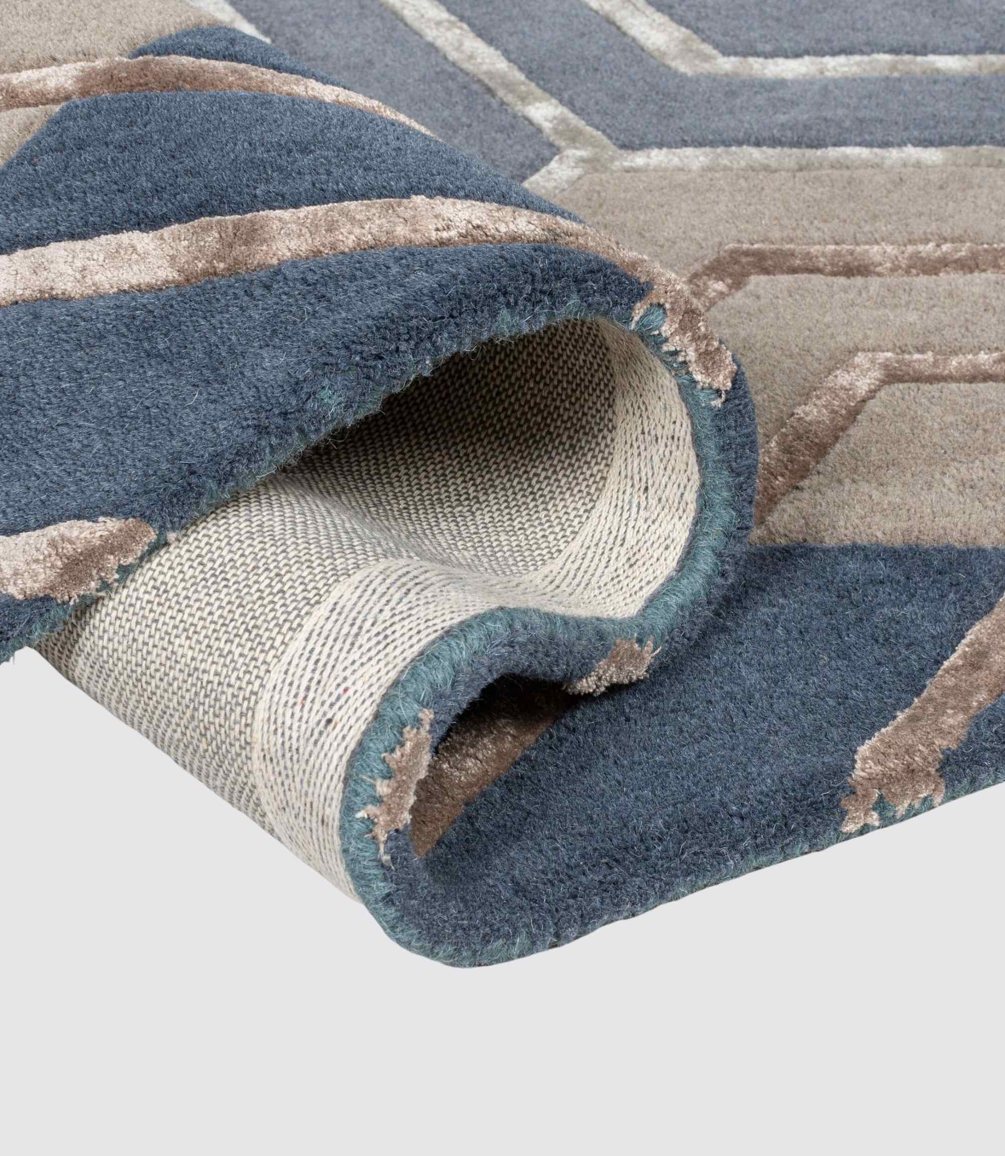 Wollmischteppich Architect Harlow Blau 160x230