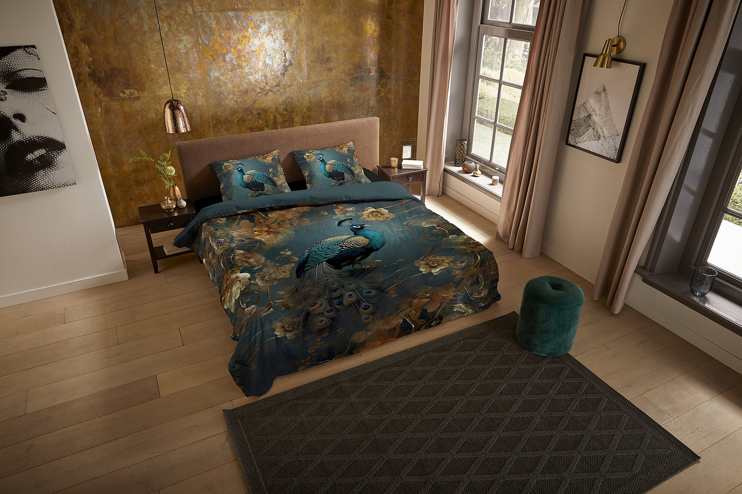 3x Skitarn Bettwäsche-Set 200 x 200/220 + Kissen 70 x 60cm