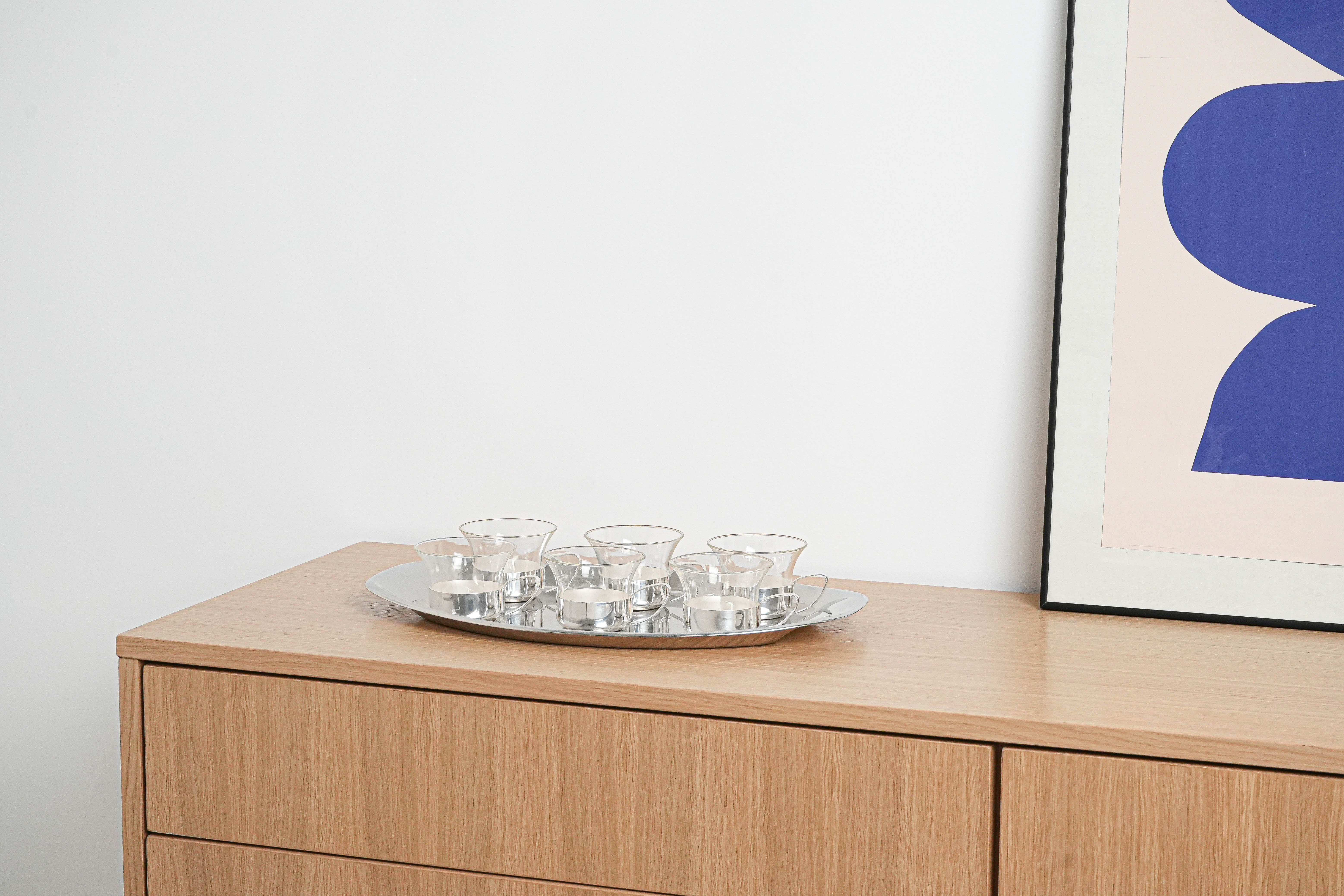 Glasbecher-Set Transparent 1980er Jahre