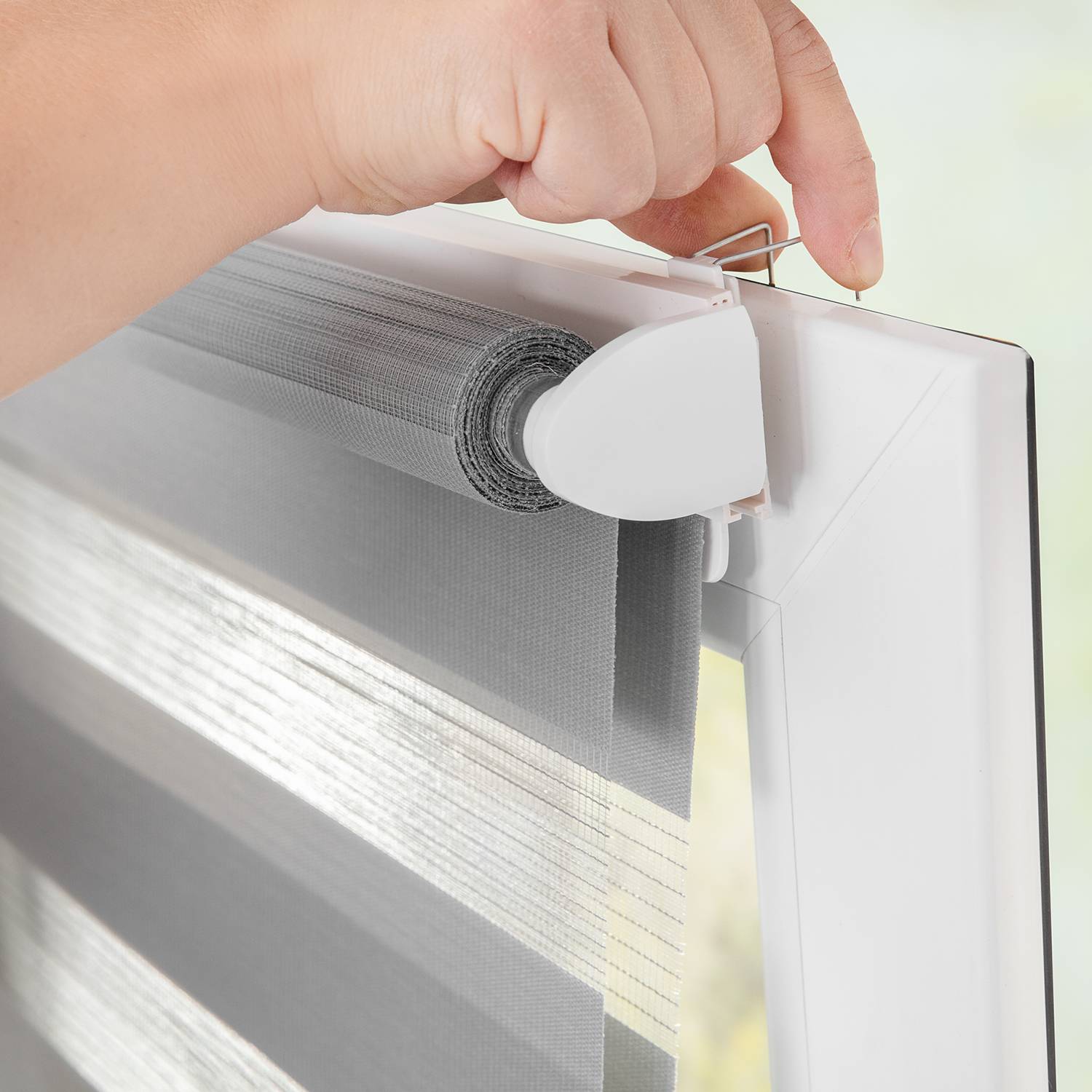 Klemmträger für Doppelrollo und Rollo ABS Kunststoff Weiß