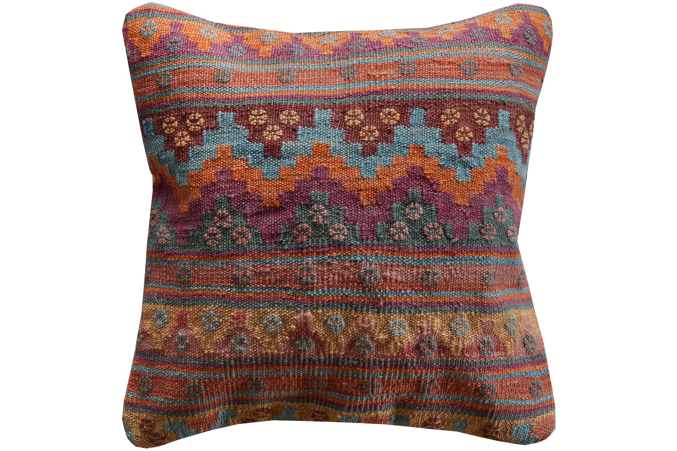Cuscino Kilim Lana Cotone Multicolore
