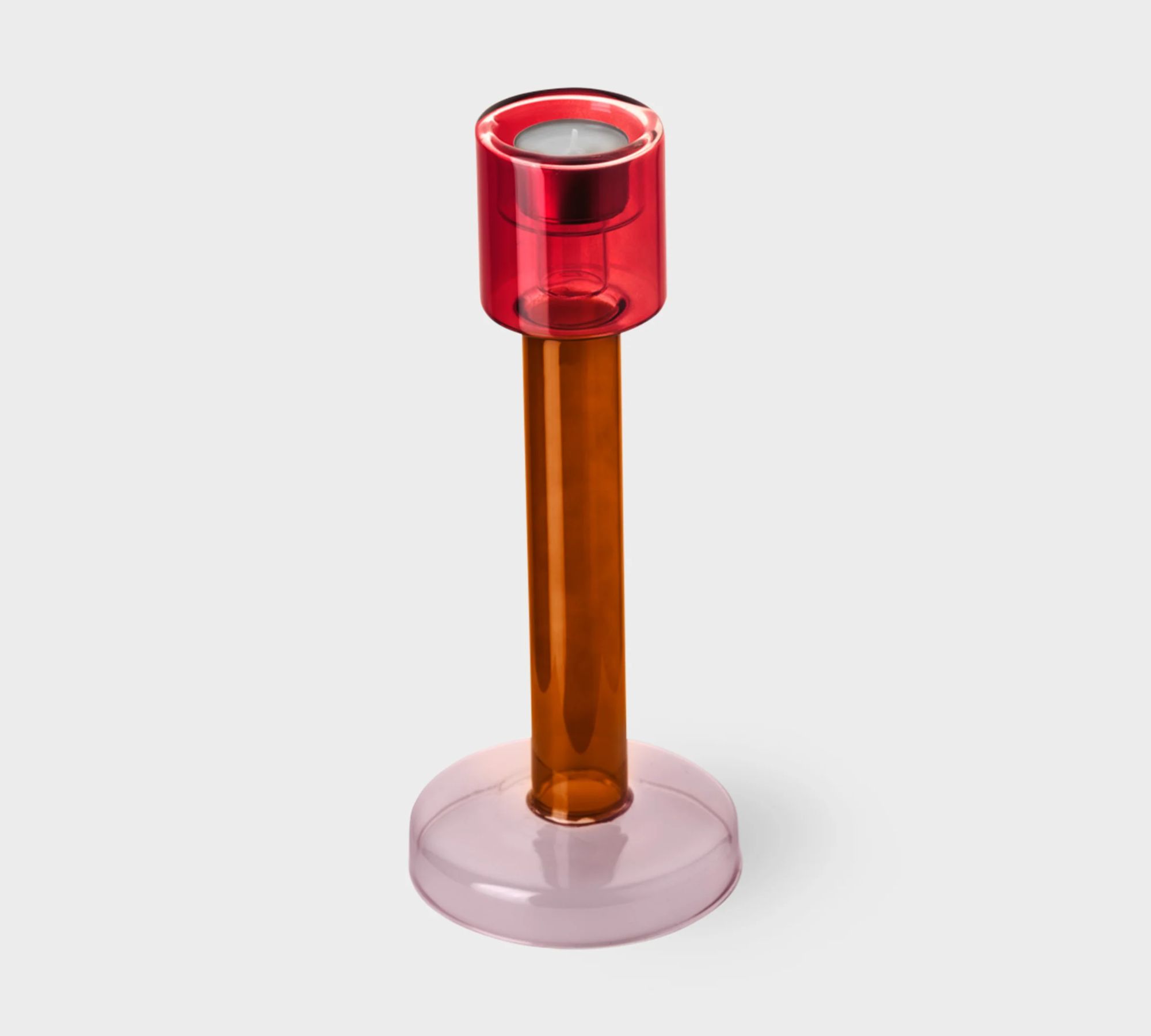 Bole Kerzenhalter Glas Rot
