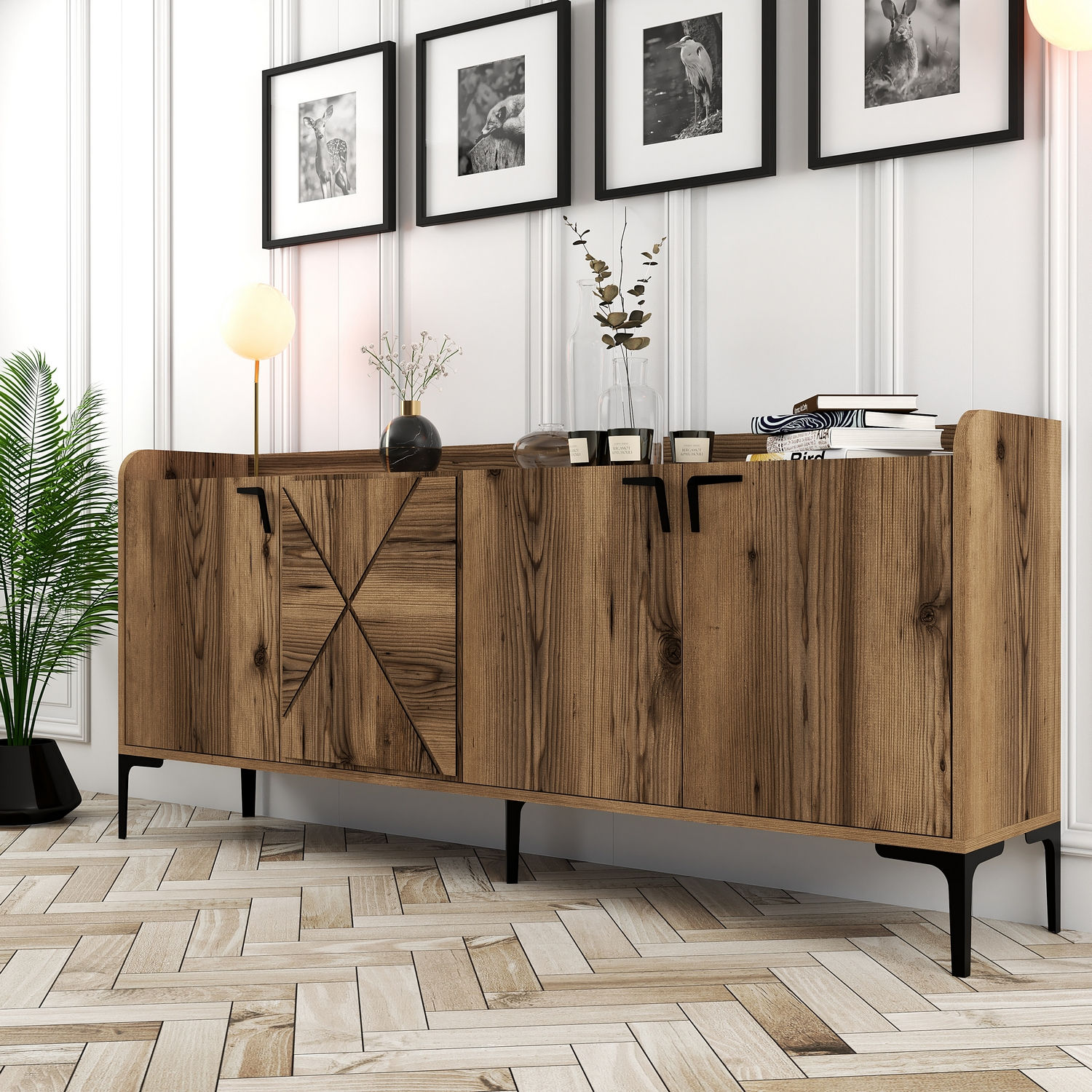 Venedik Sideboard Walnussbraun