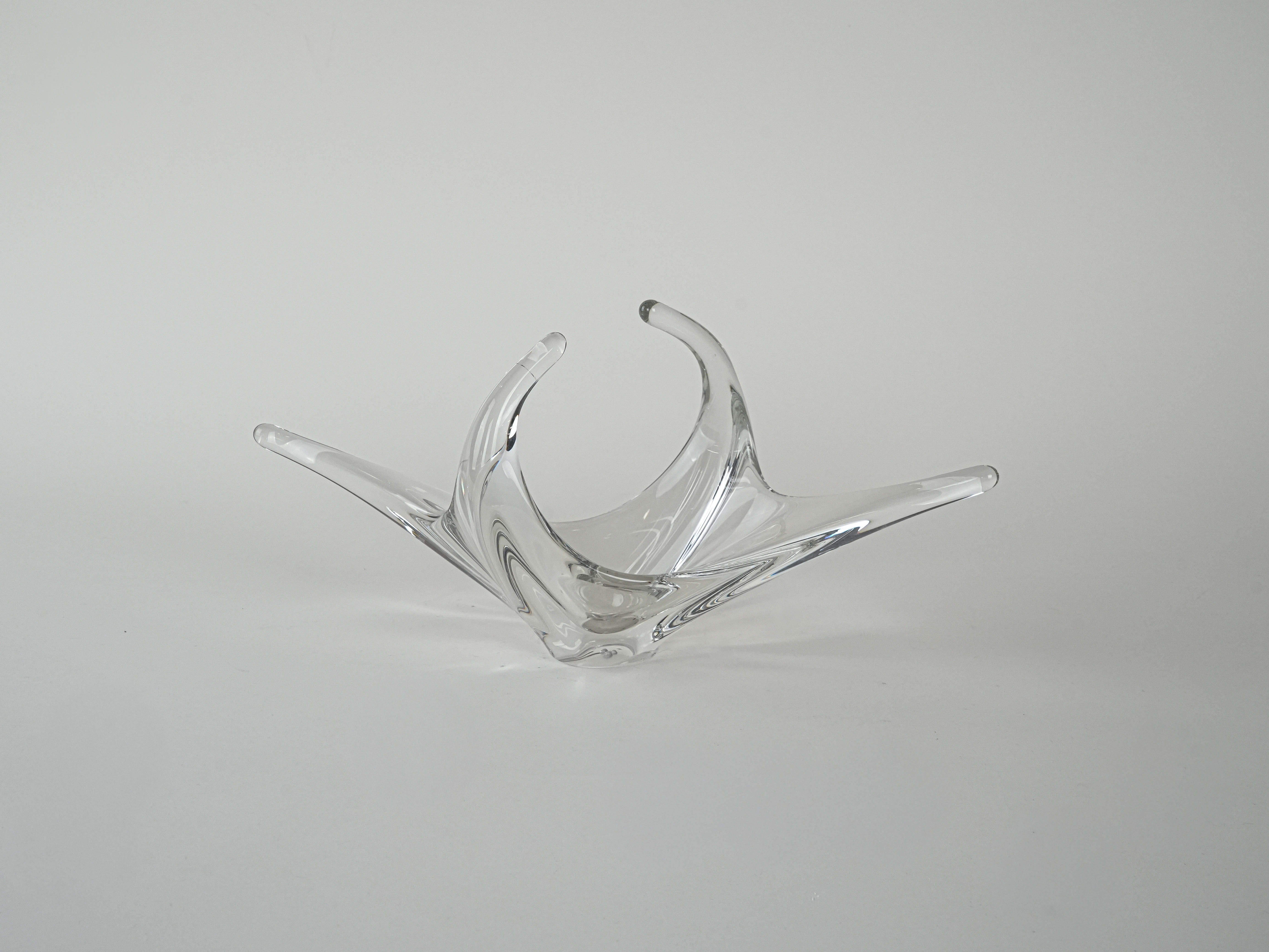 Space Age Glassplatte Transparent 1960er Jahre