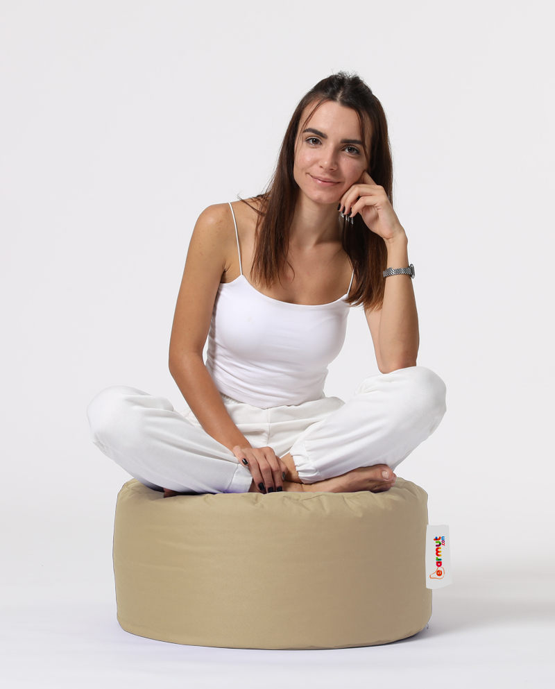 Runder Garten Sitzsack Nerz