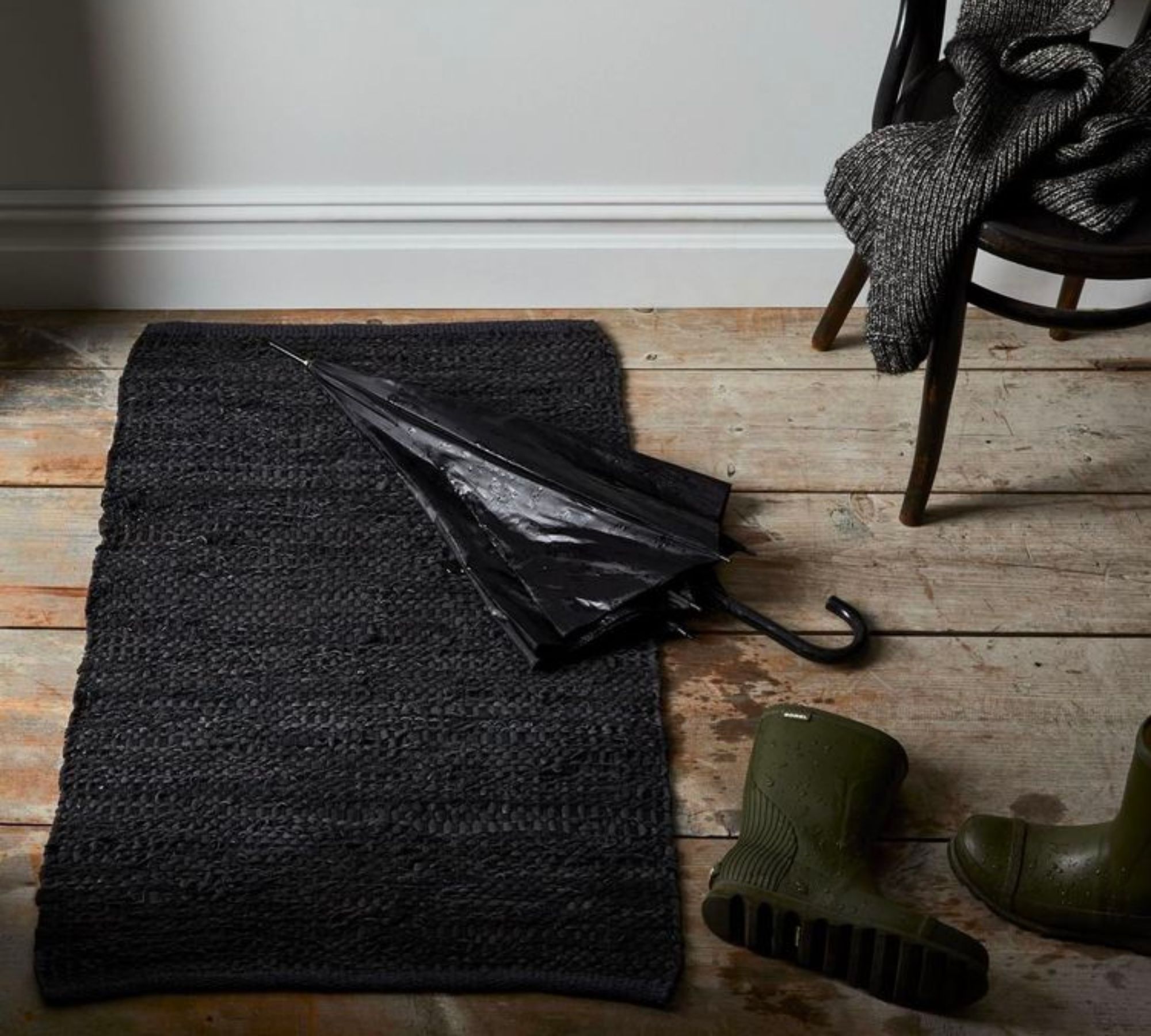 Carpo Teppich Upcycling Leder Baumwolle Farbe Magnet