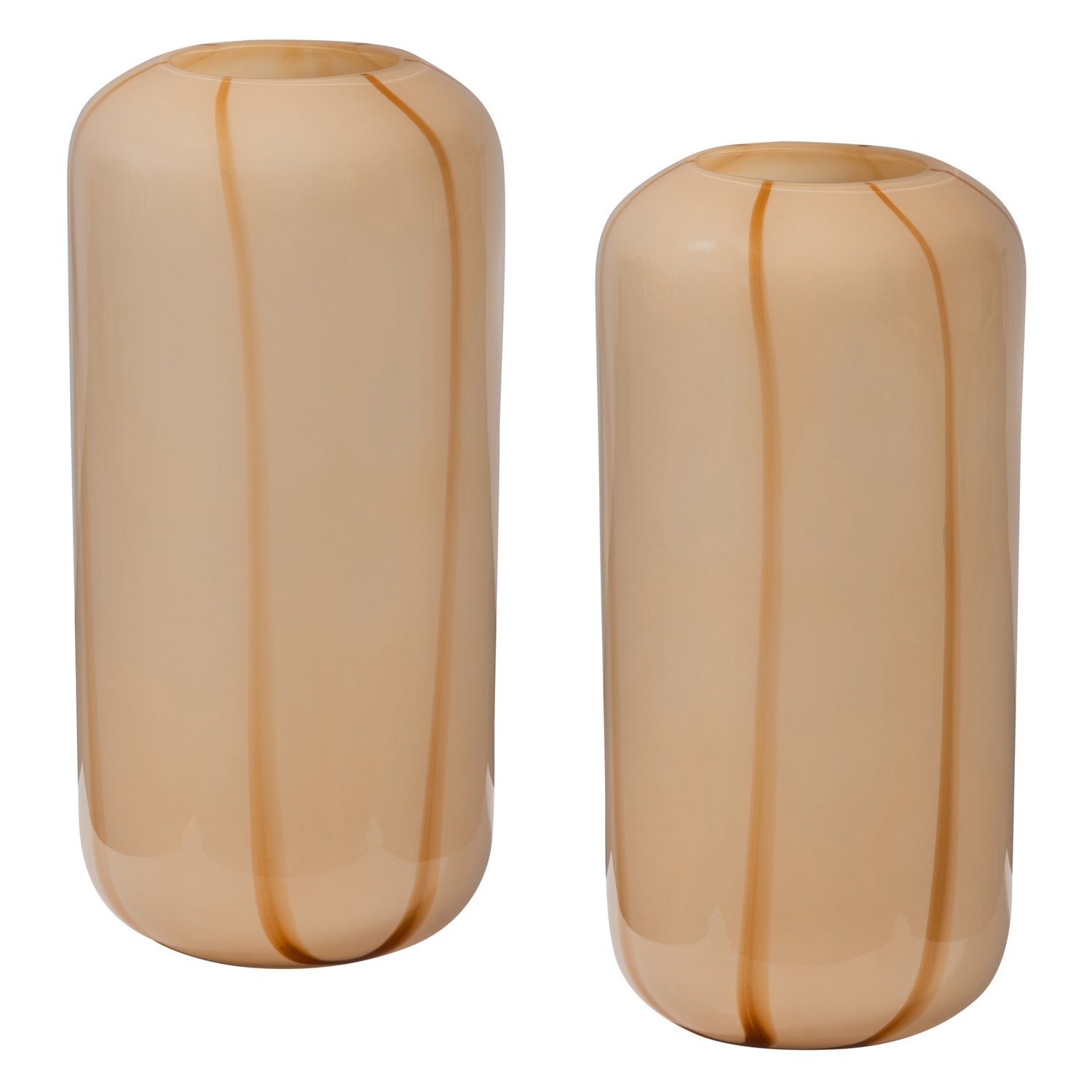 Arles Vase Glas Natur mit Streifen