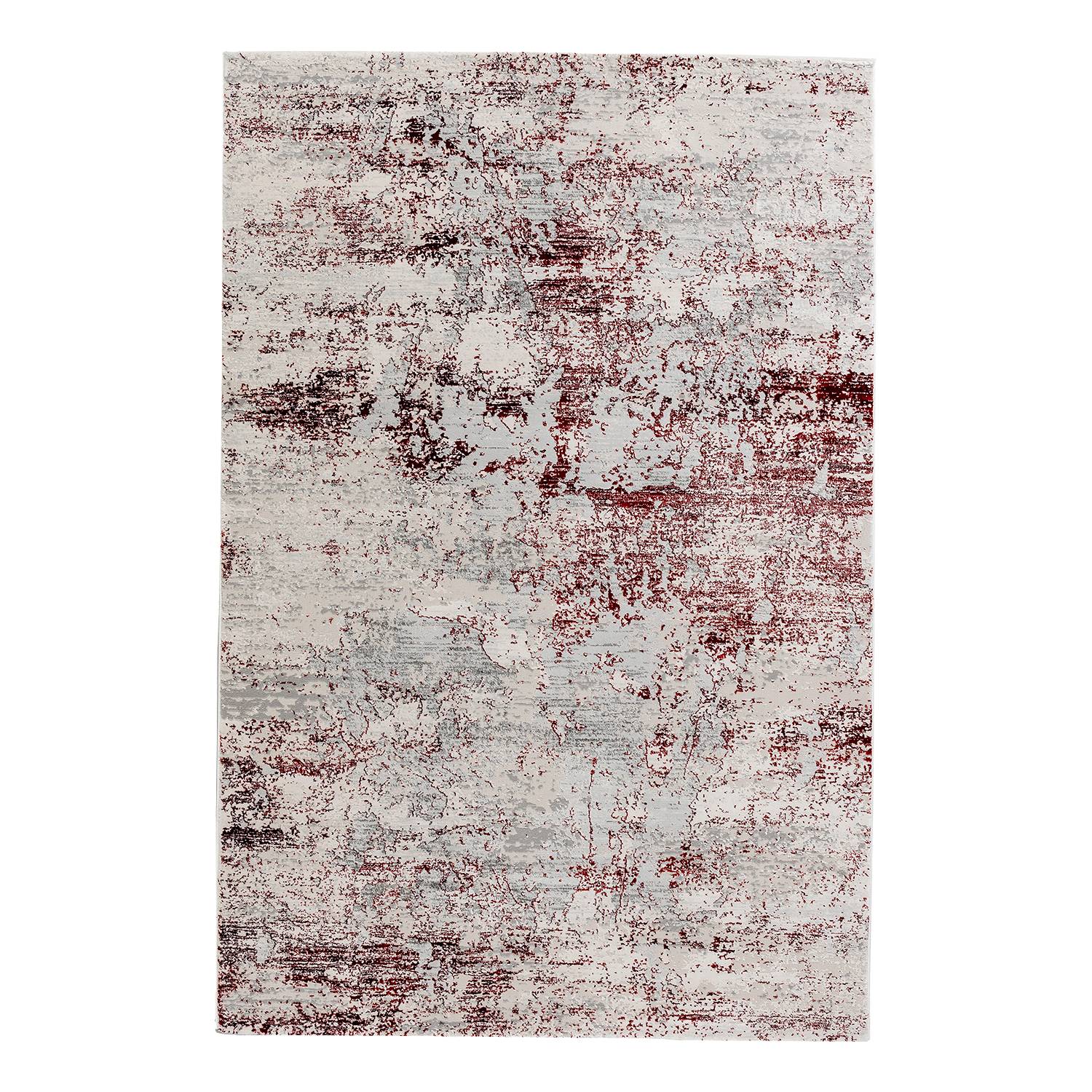 Noa I Kurzflorteppich Rot Creme 80 x 150 cm
