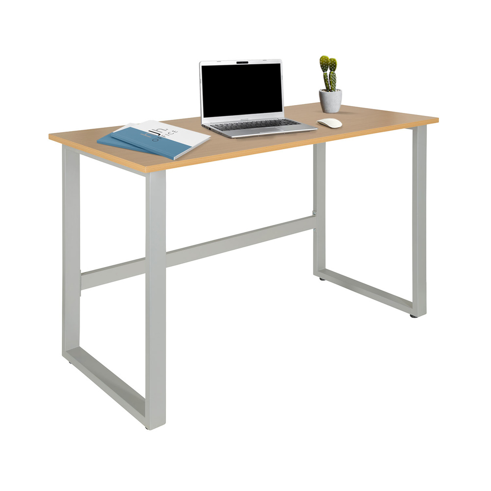 Workspace Light I Schreibtisch Buche Stahl Silber