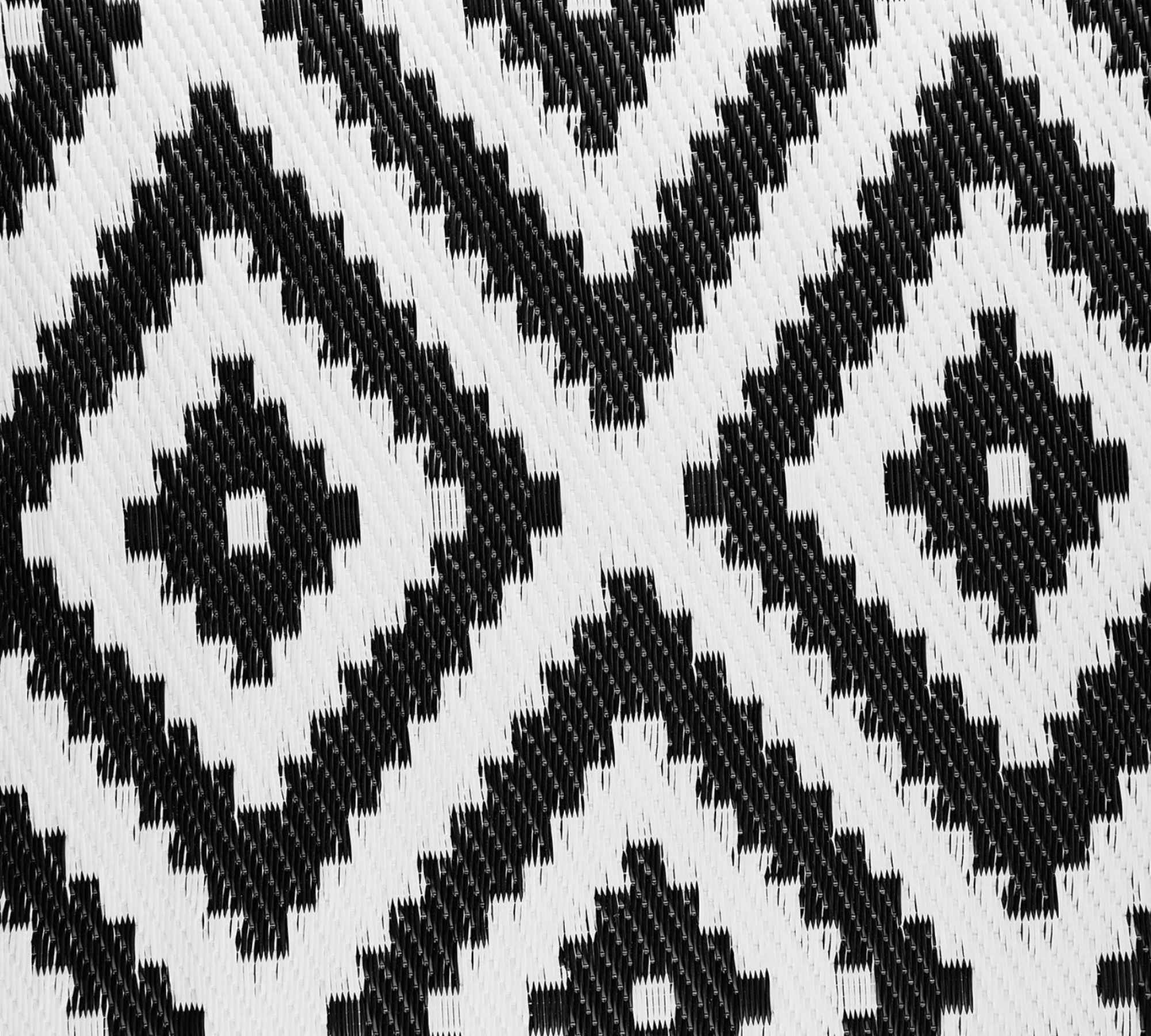 Outdoorteppich Recyceltes Material Schwarz