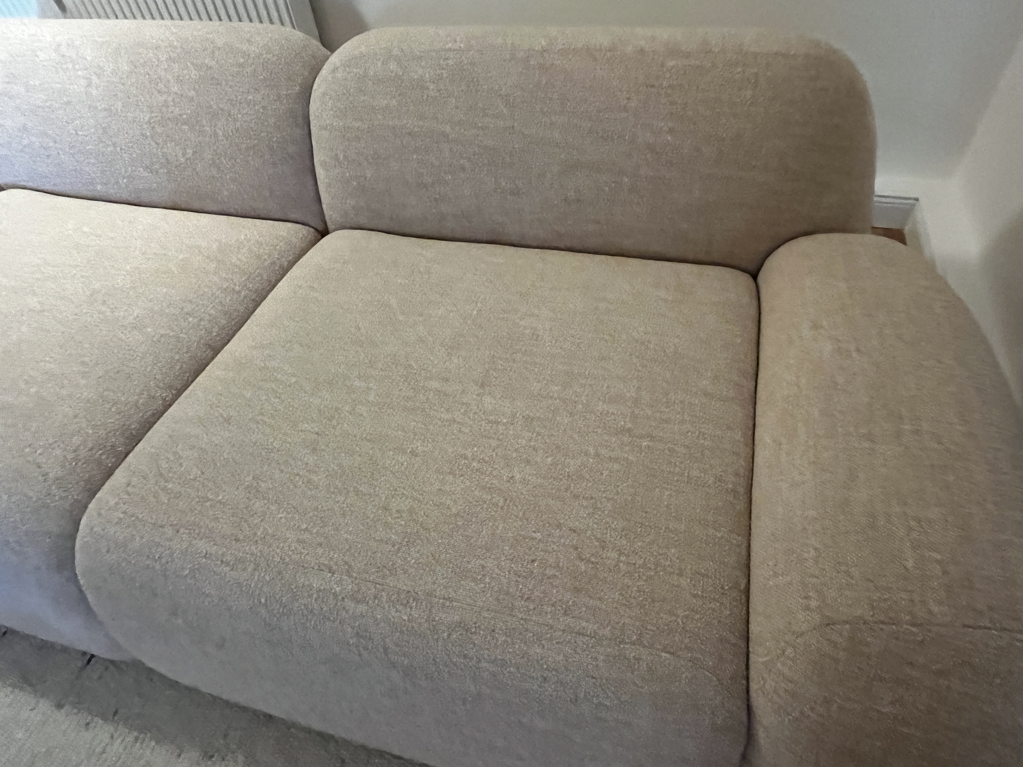 3-Seater Sofa Bouclé Cream