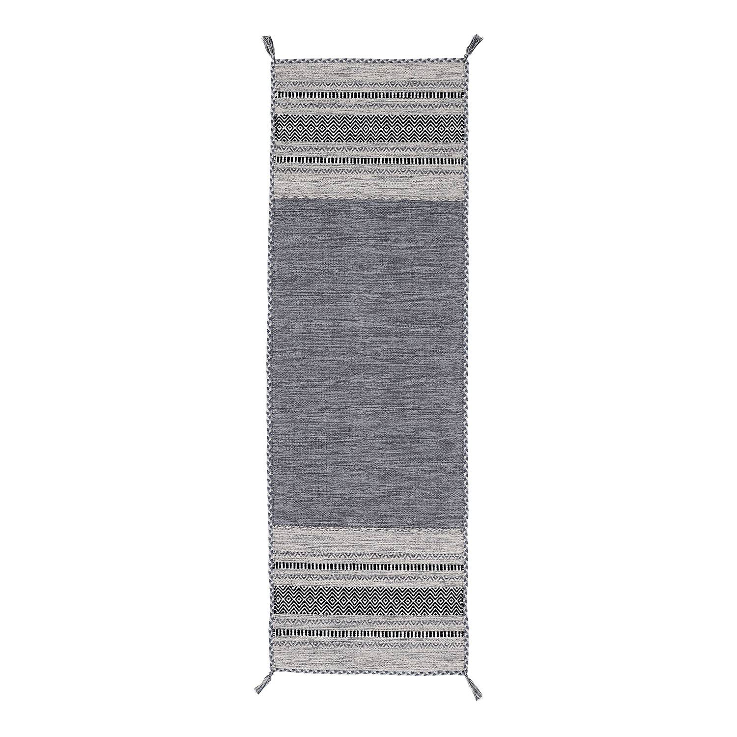 Läufer Kelim Azizi Baumwolle Grau 60 x 180 cm