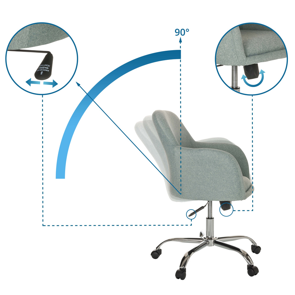SOLAO 300 Bürostuhl Drehbar Stoff Mint