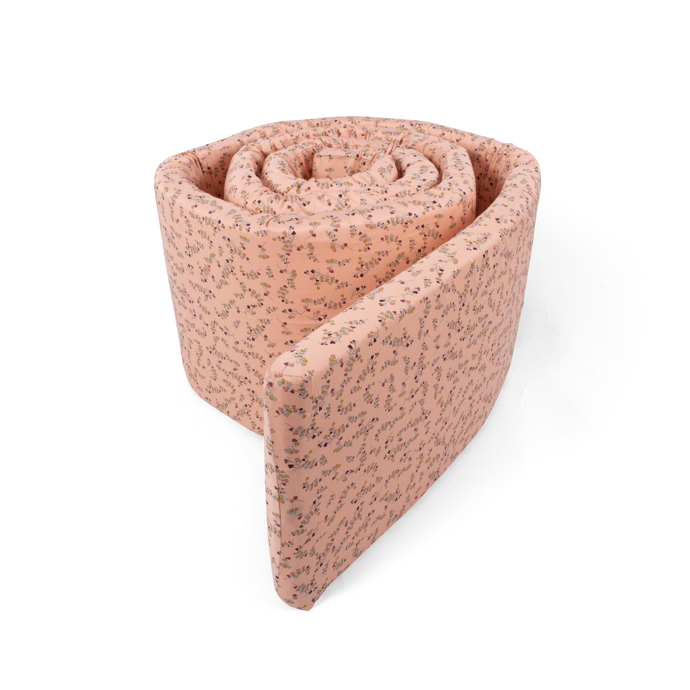 Botanical Love Bed Bumper Organic Cotton Pink