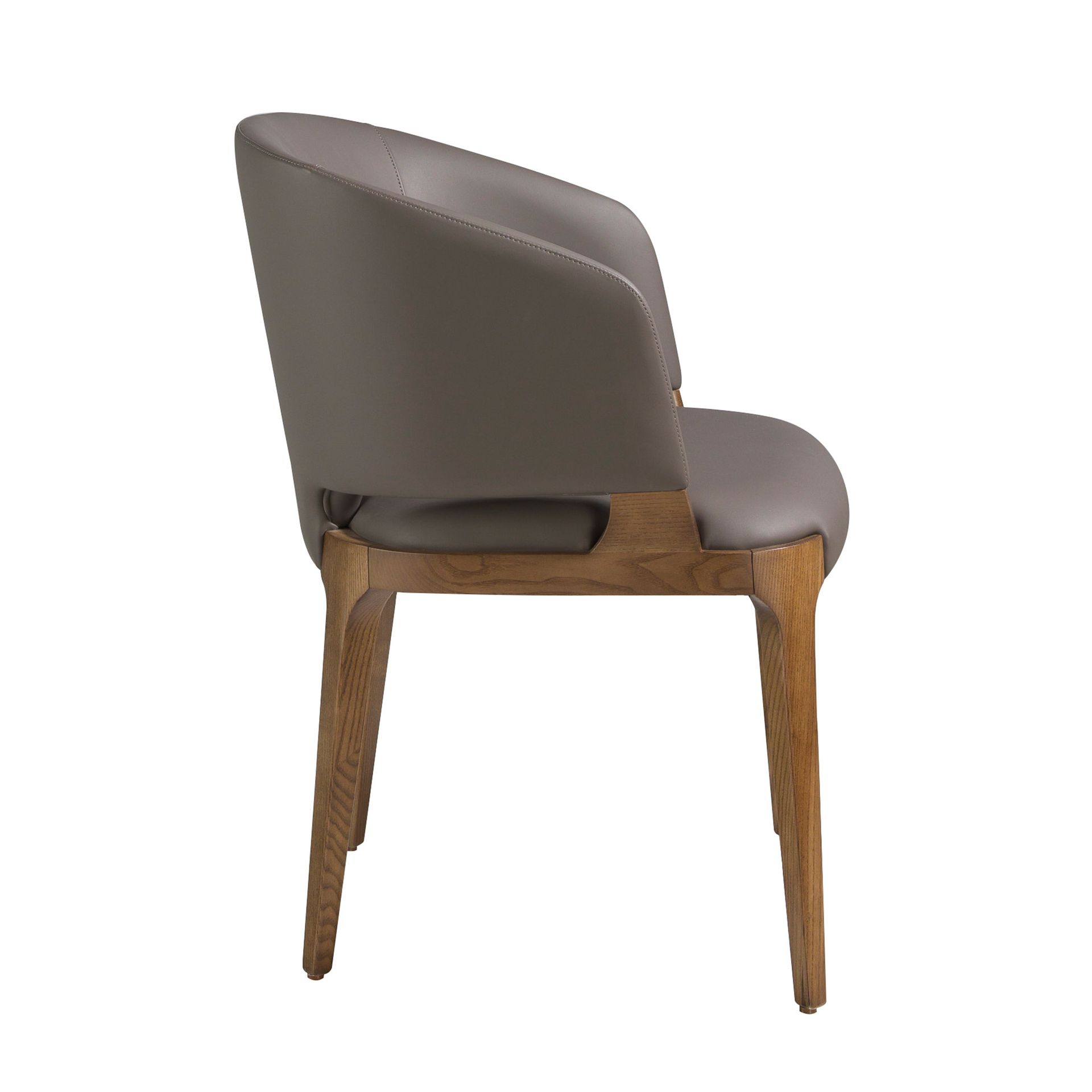 Armchair faux leather grey