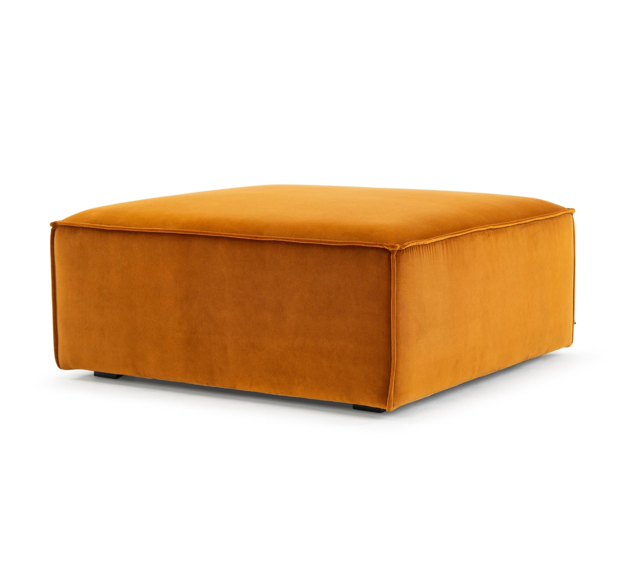 Dane Polsterhocker Velour Matt Amber