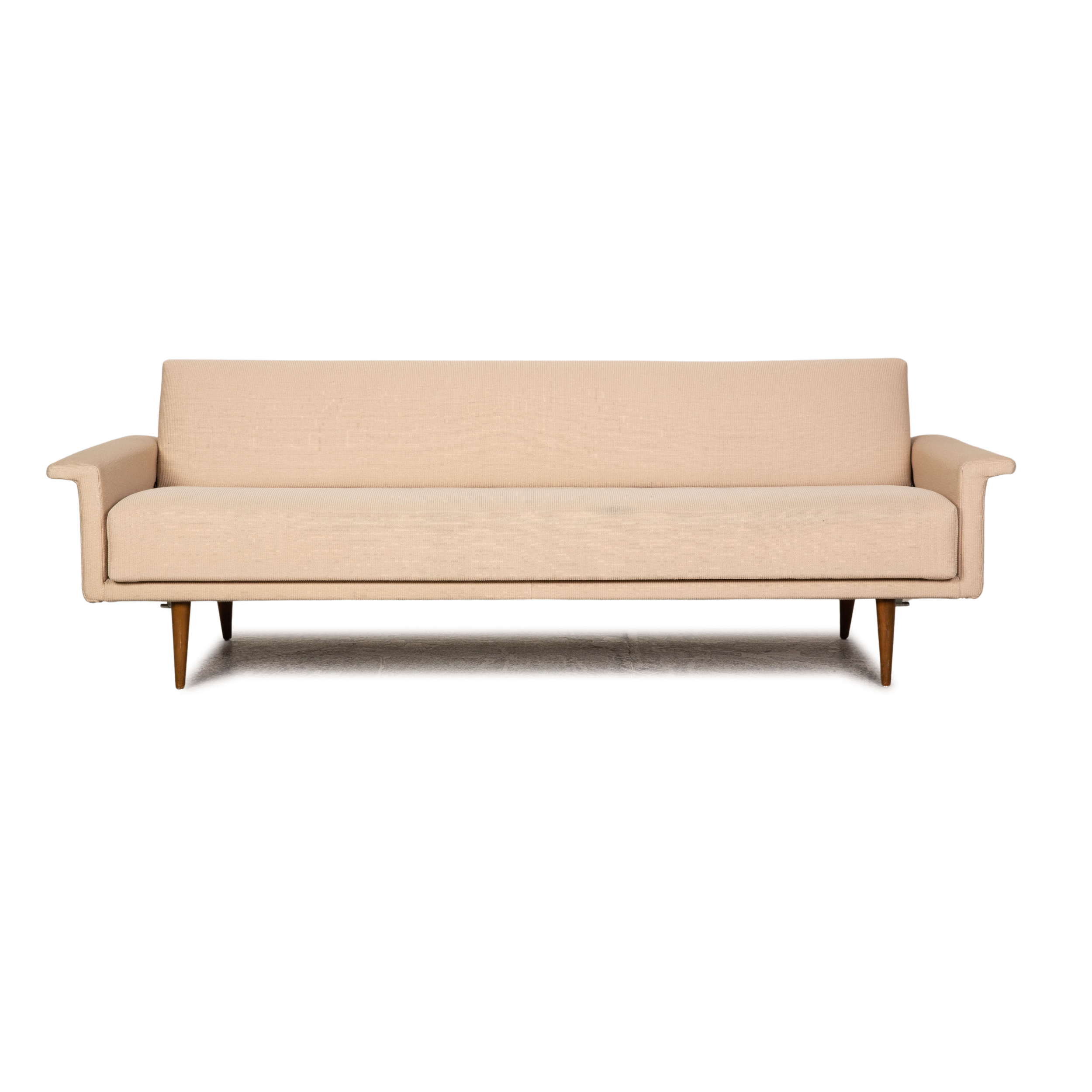 Schlafsofa 3-Sitzer Stoff Beige