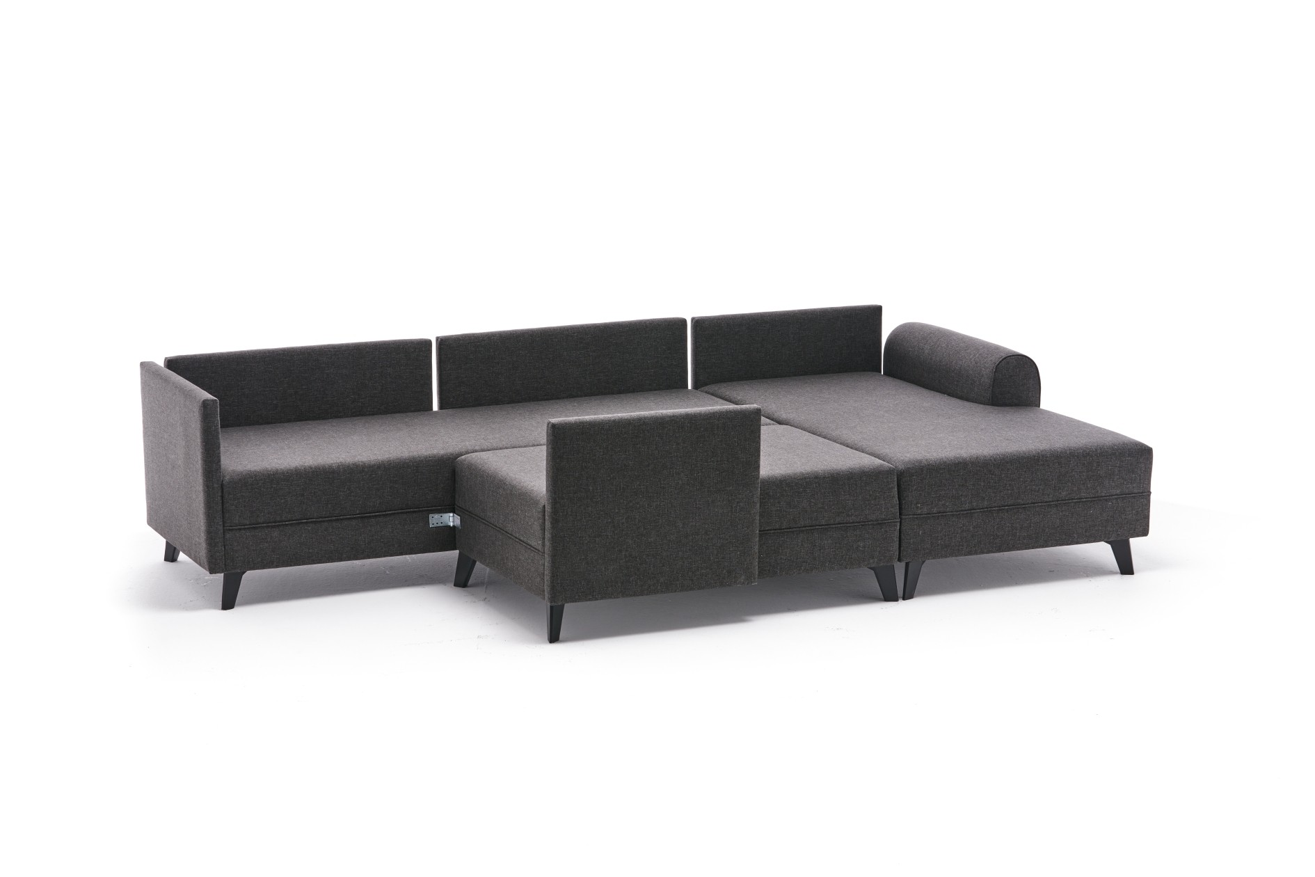 Belen Schlafsofa 4-Sitzer Anthrazit