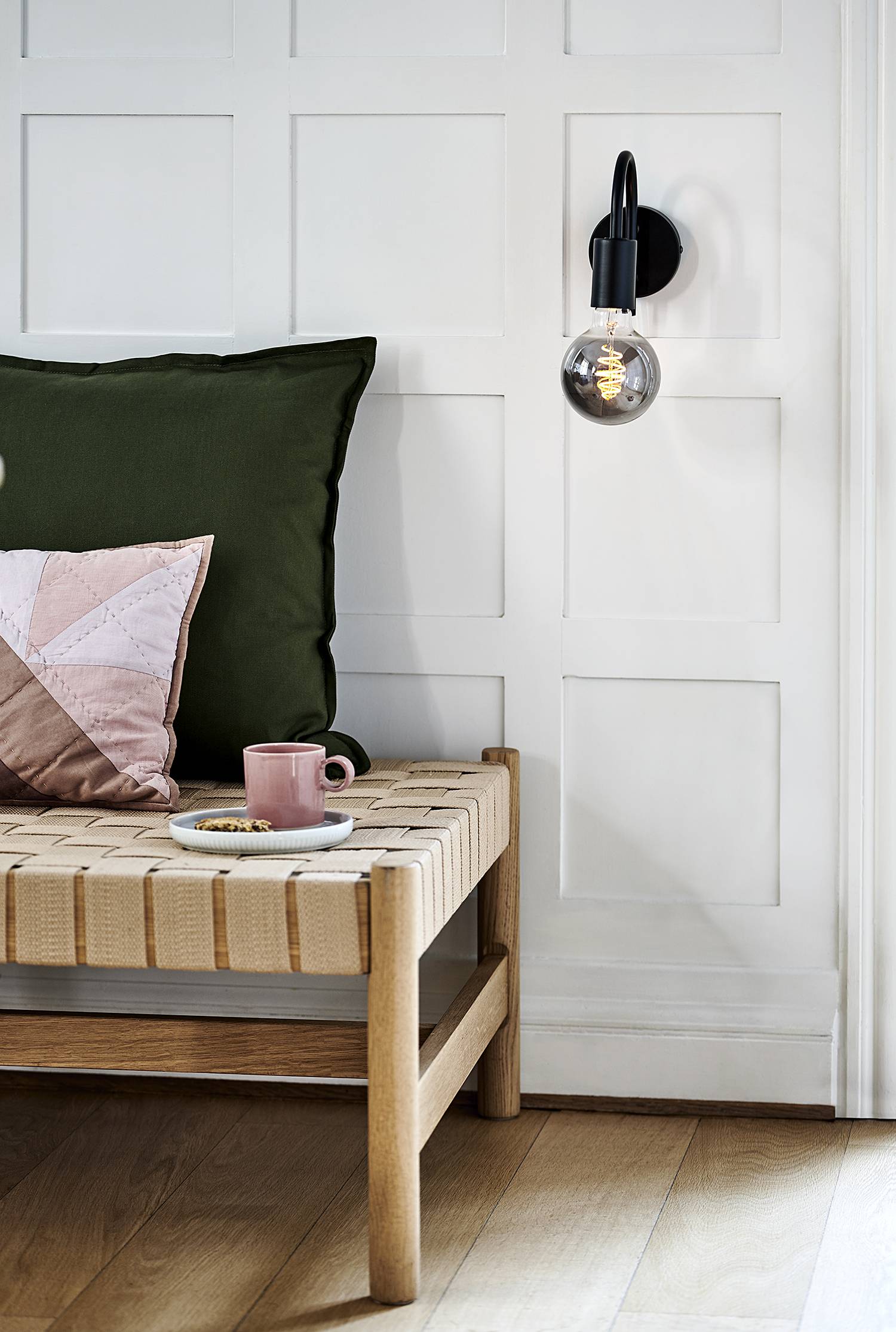 Paco Wandleuchte 1-Flammig Stahl Schwarz 