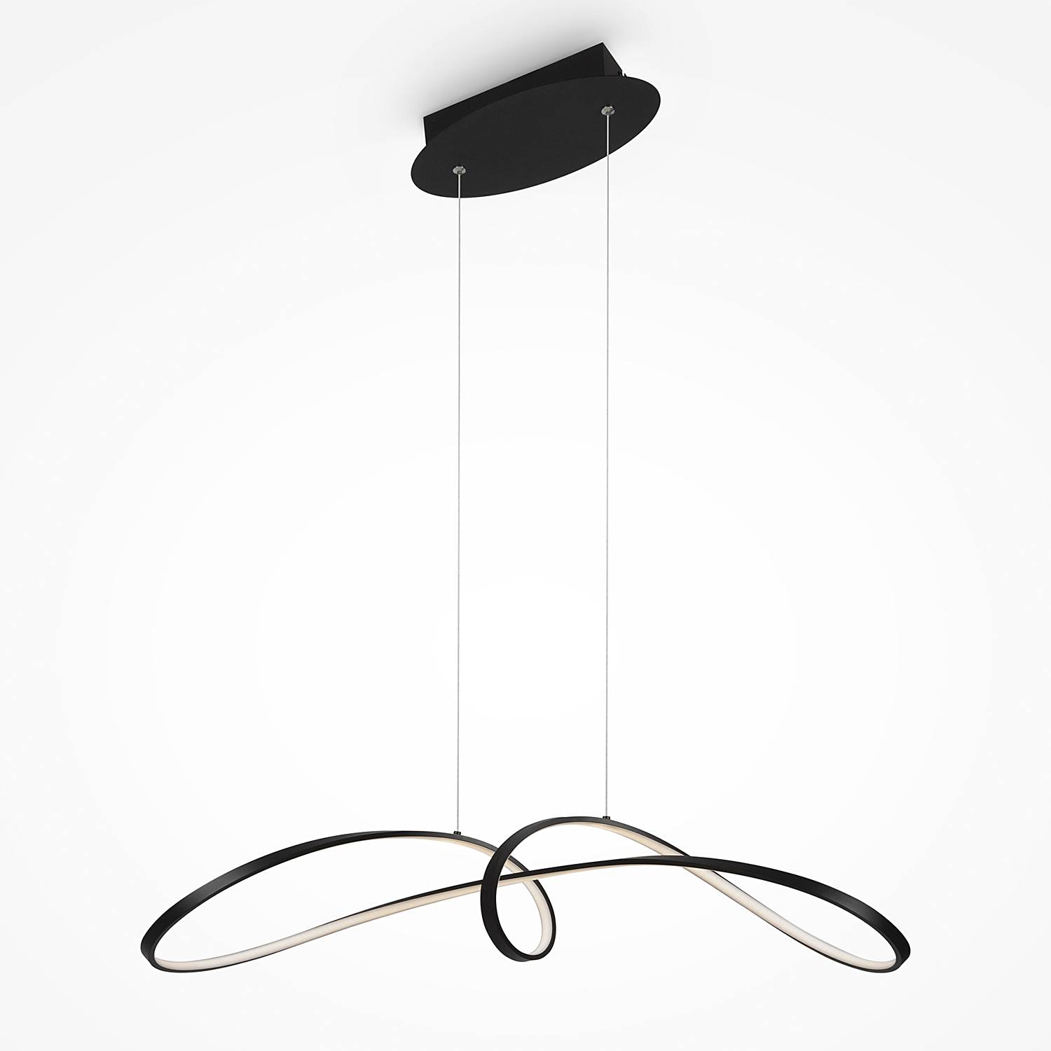 Curve LED-Pendelleuchte Aluminium 1-flammig