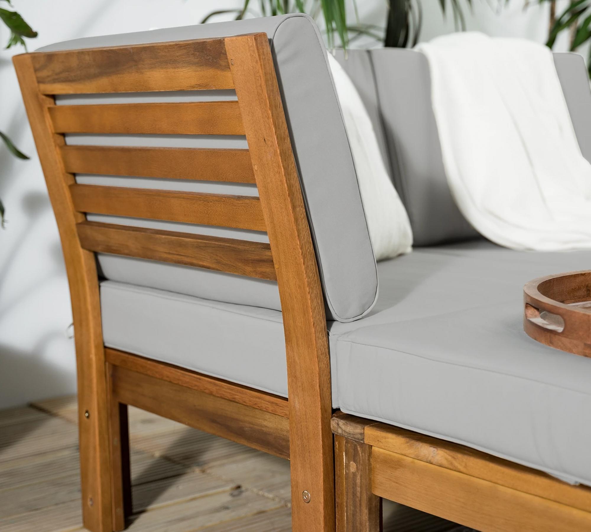 Loungesessel Akazie Massiv Taupe