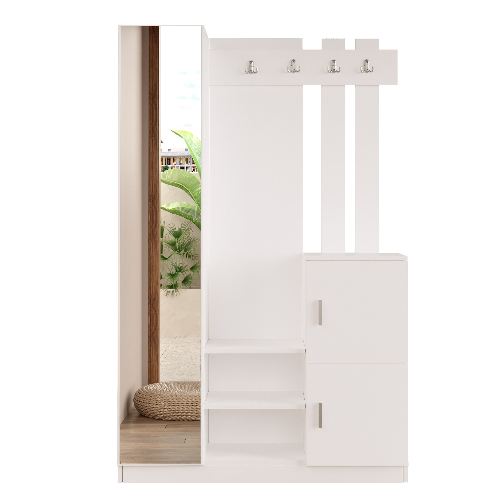 Orga Wardrobe White 113.6cm x 180cm