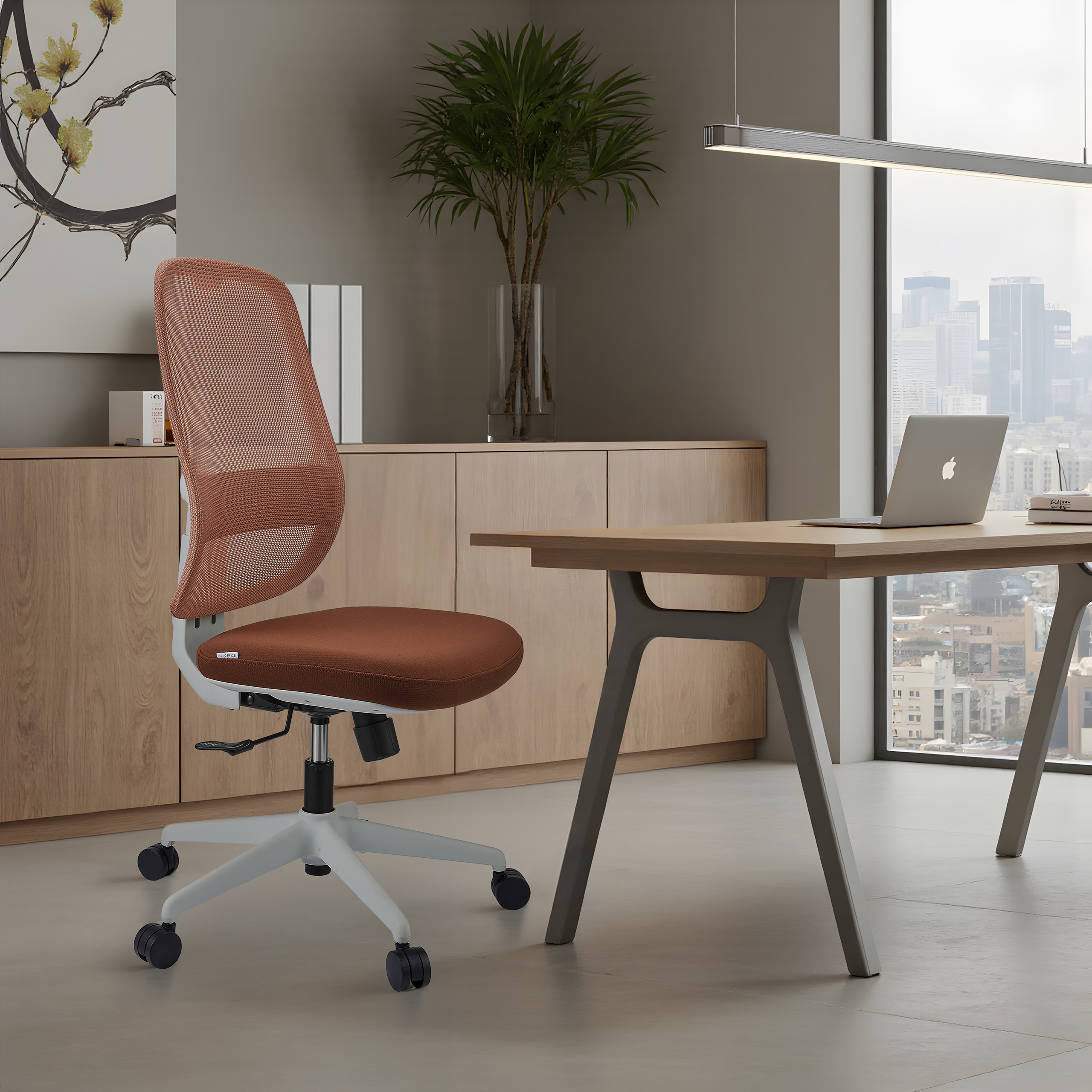 Minoro W Bürostuhl Netzstoff Braun