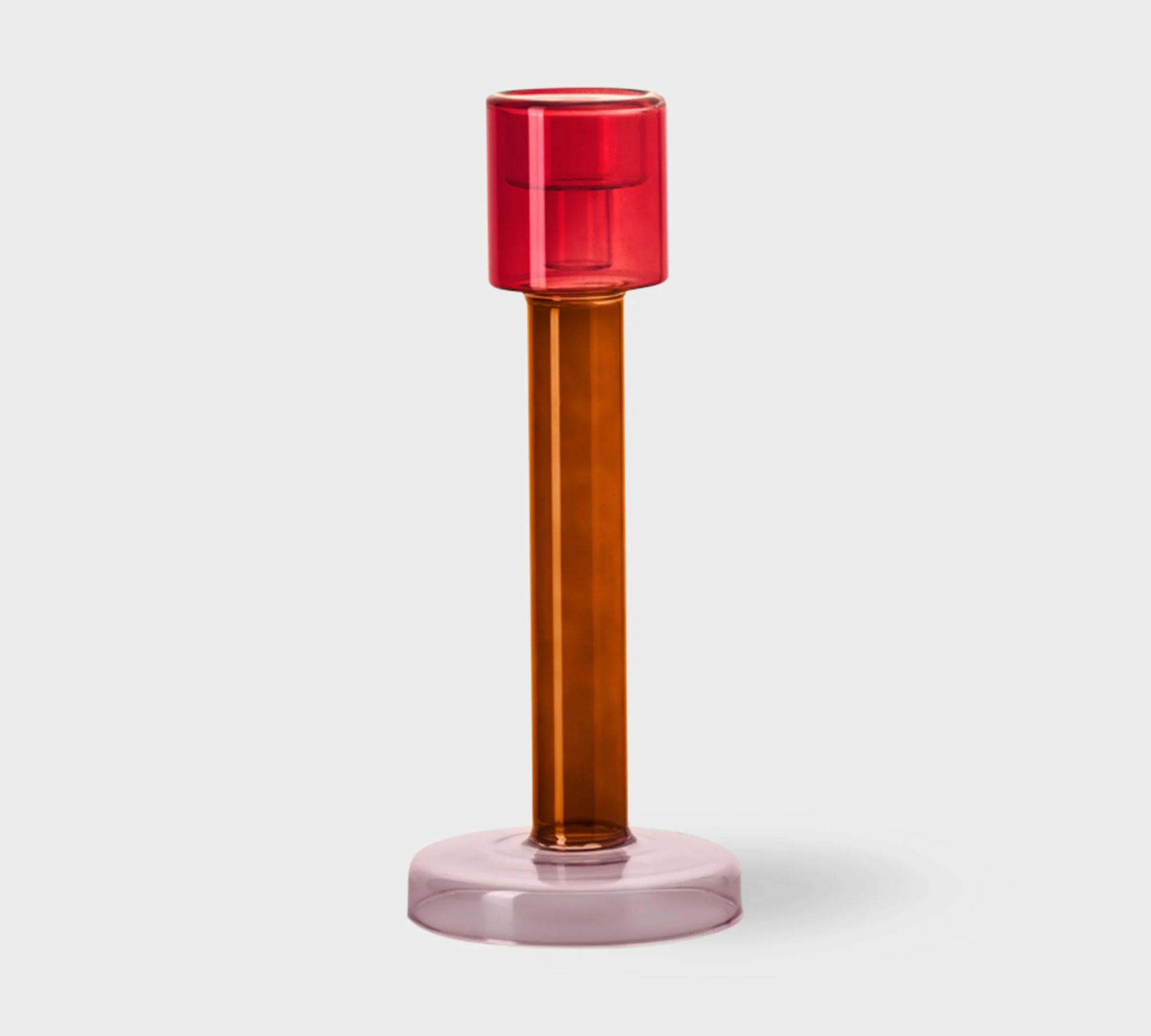 Bole Kerzenhalter Glas Rot