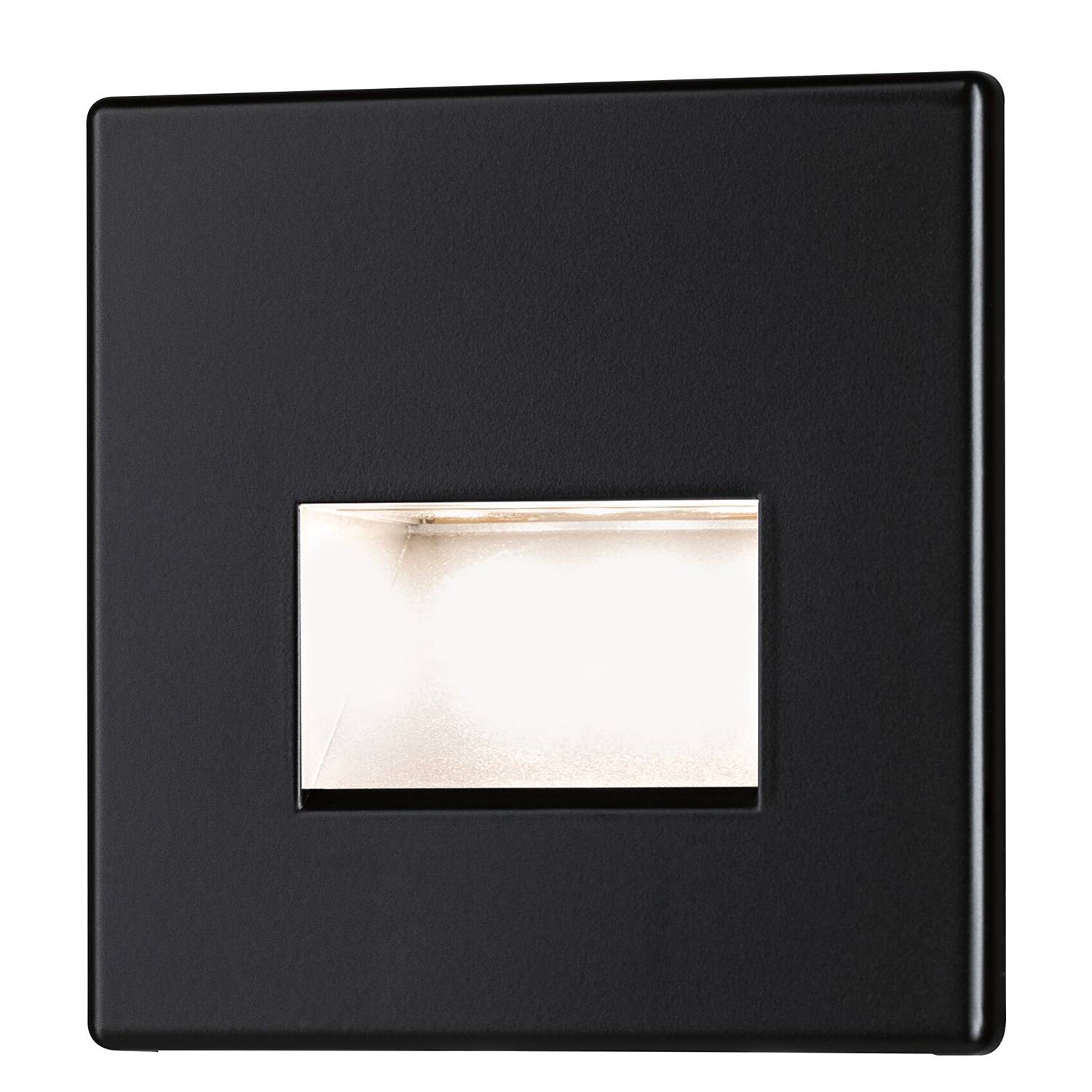 LED-Einbauleuchte Edge Quadro Kunststoff Schwarz