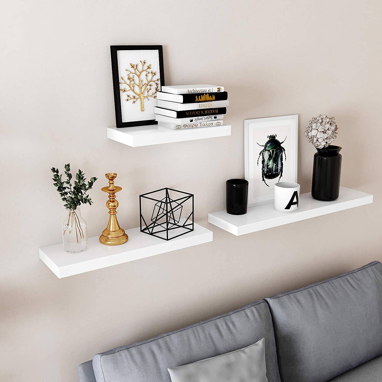 Wall shelf Cottondale White Width: 60 cm