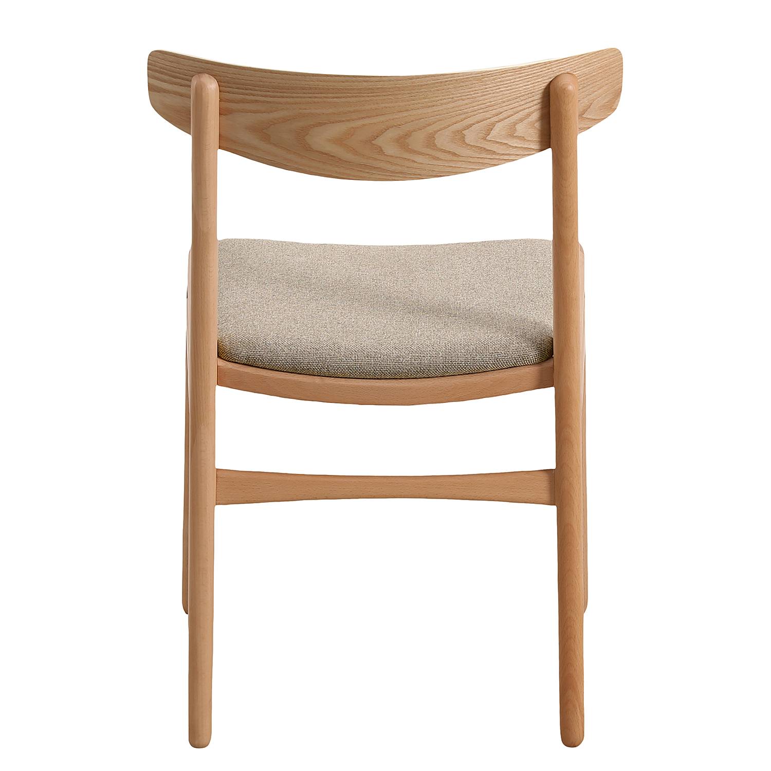 2x Huxford Esszimmerstuhl Massivholz Beige