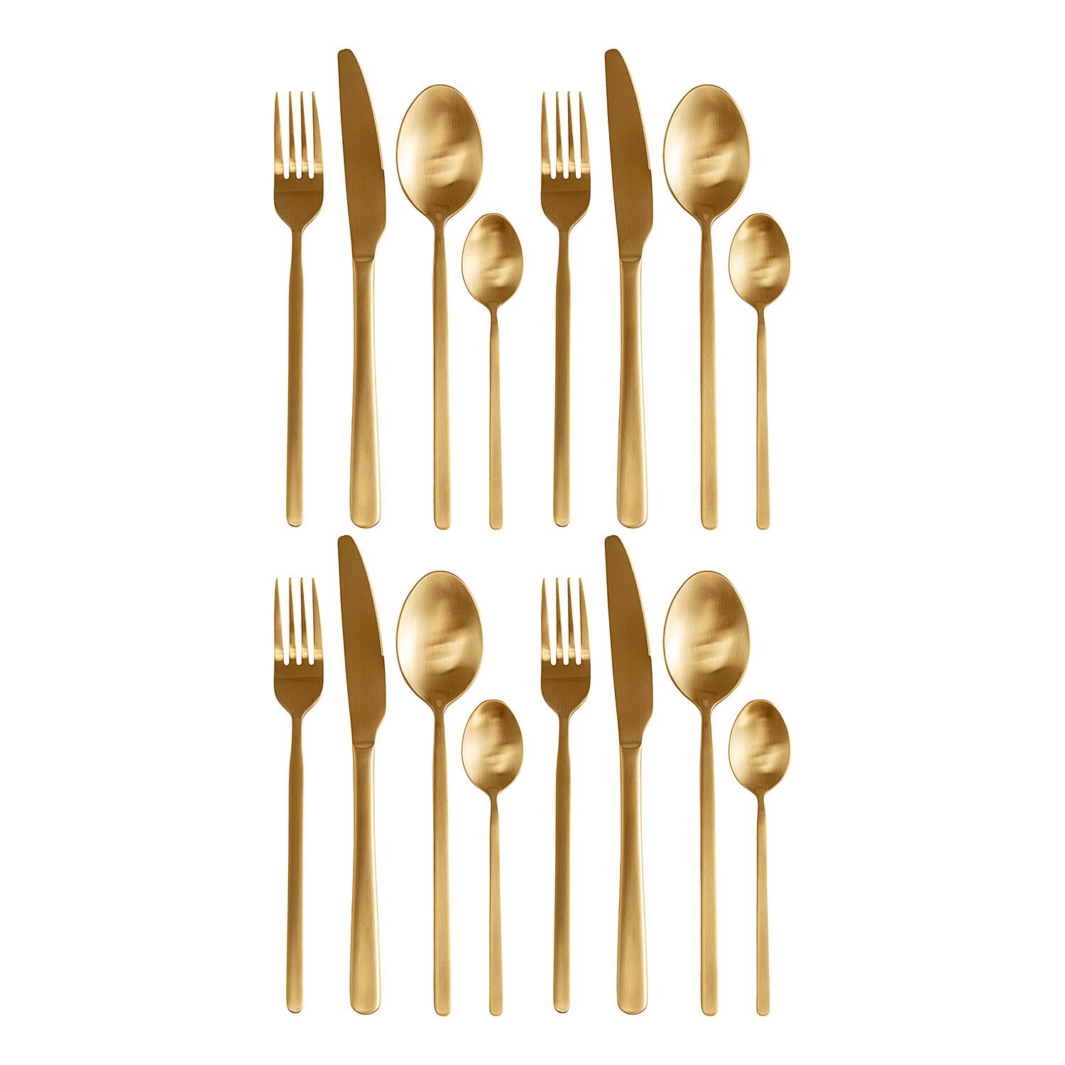 Besteck-Set Gloria (16-teilig) Edelstahl Gold