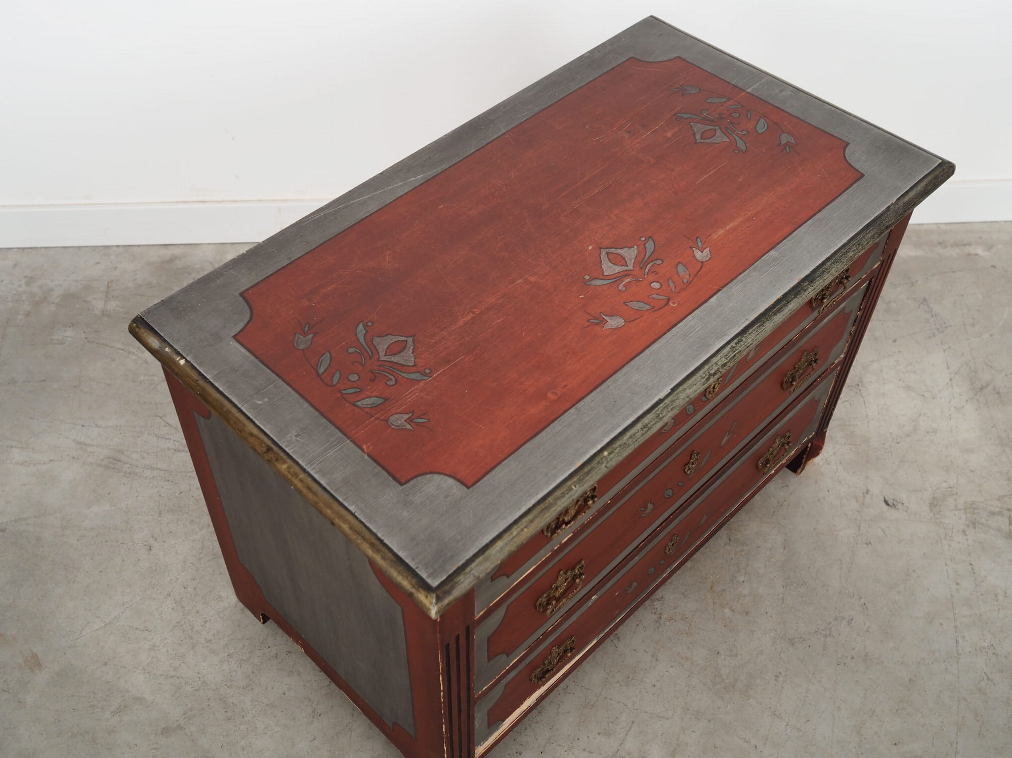 Vintage chest of drawers Pine wood Brown 1950s