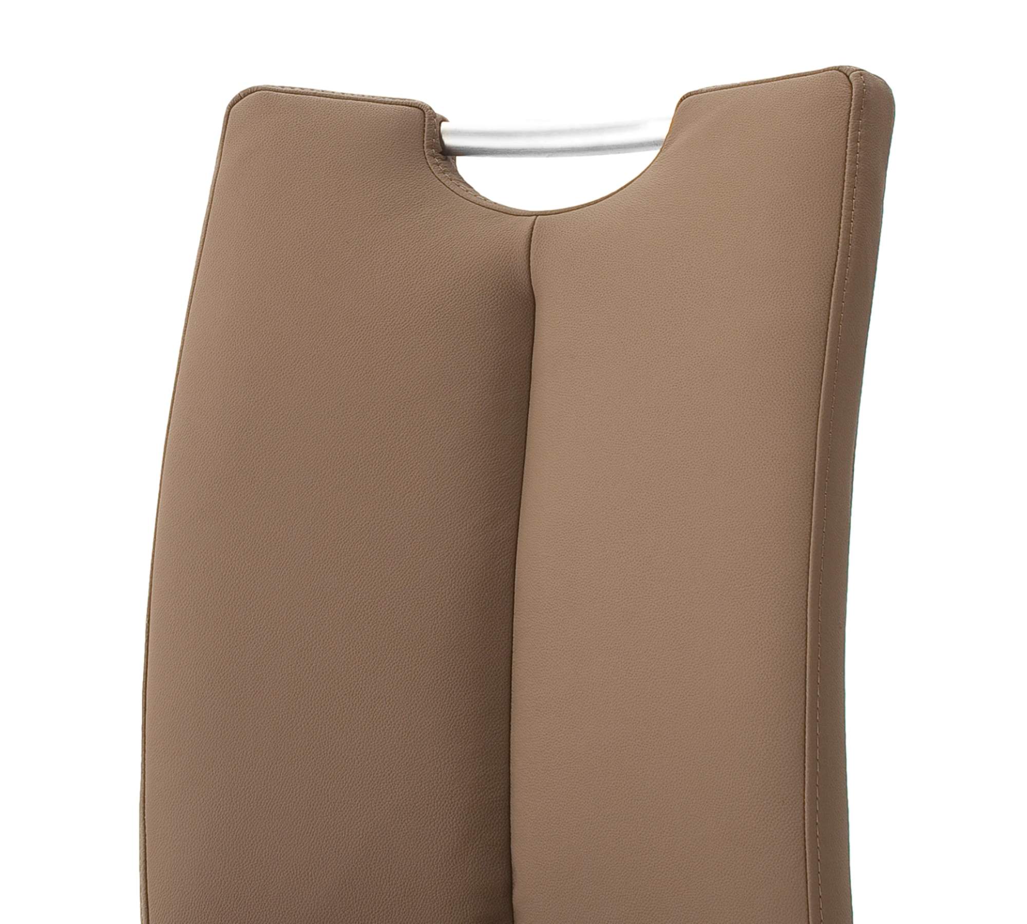 2x Freischwinger Kunstleder Edelstahl Braun