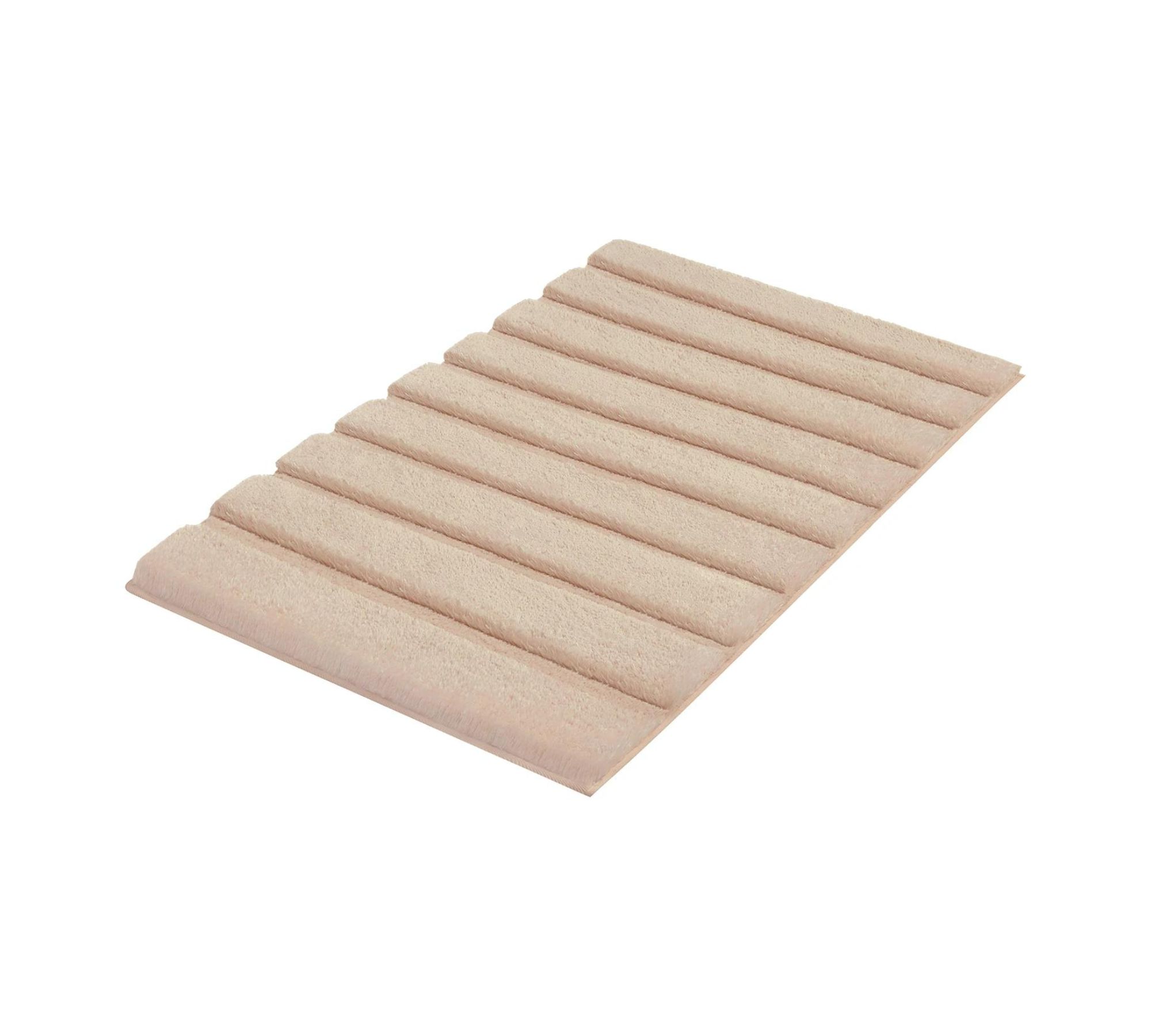 Badteppich Textil Sand 60 x 100 cm