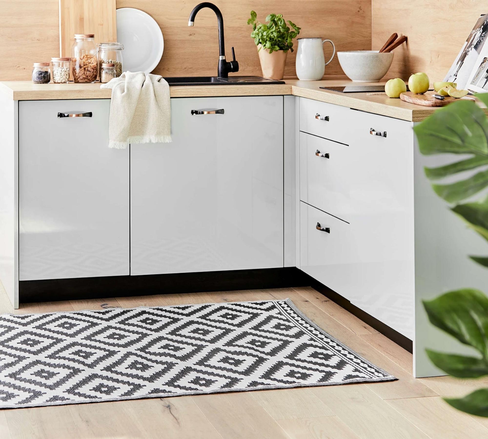Outdoorteppich Recyceltes Material Schwarz
