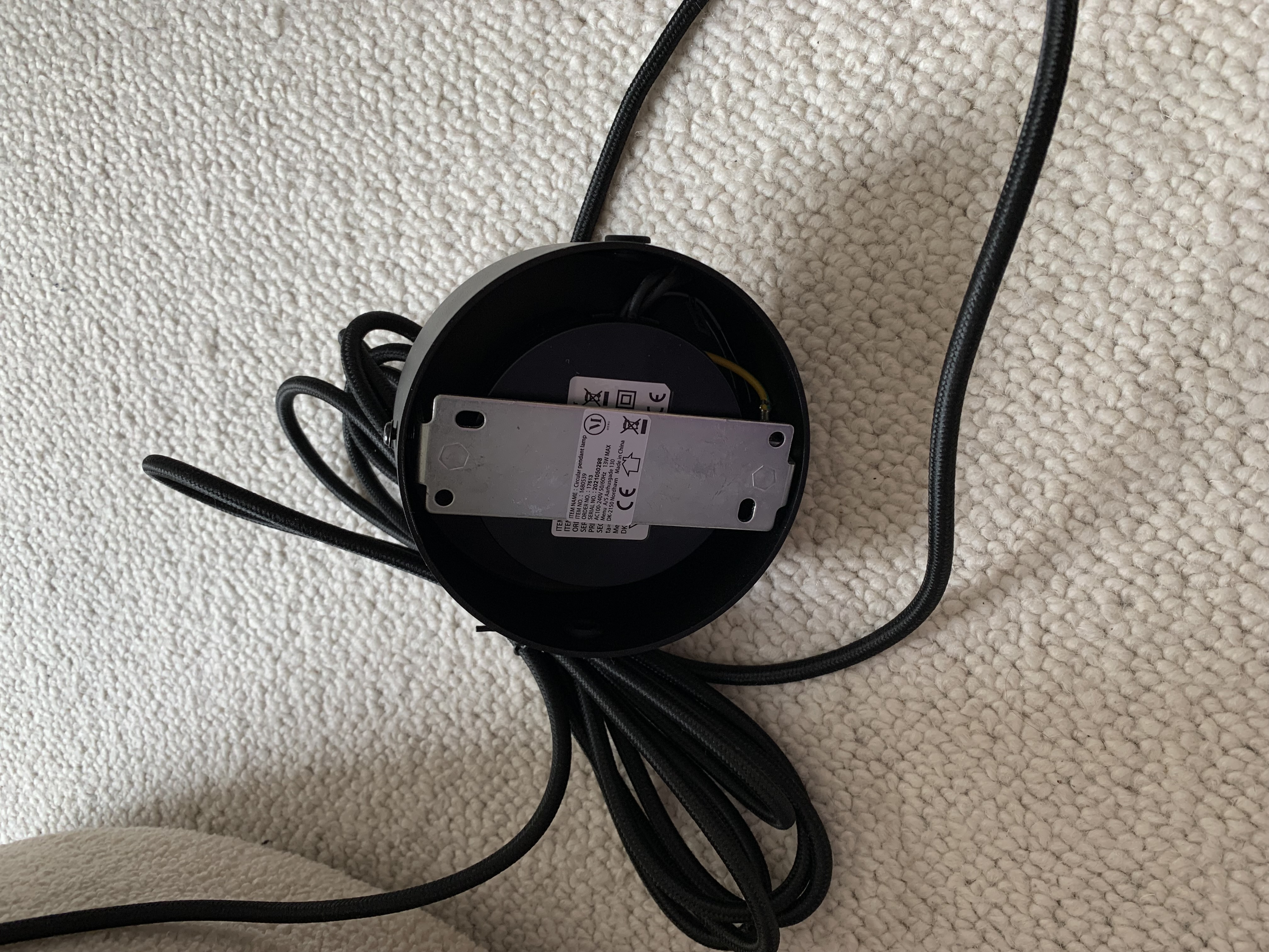 Pendant lamp Aluminum Black