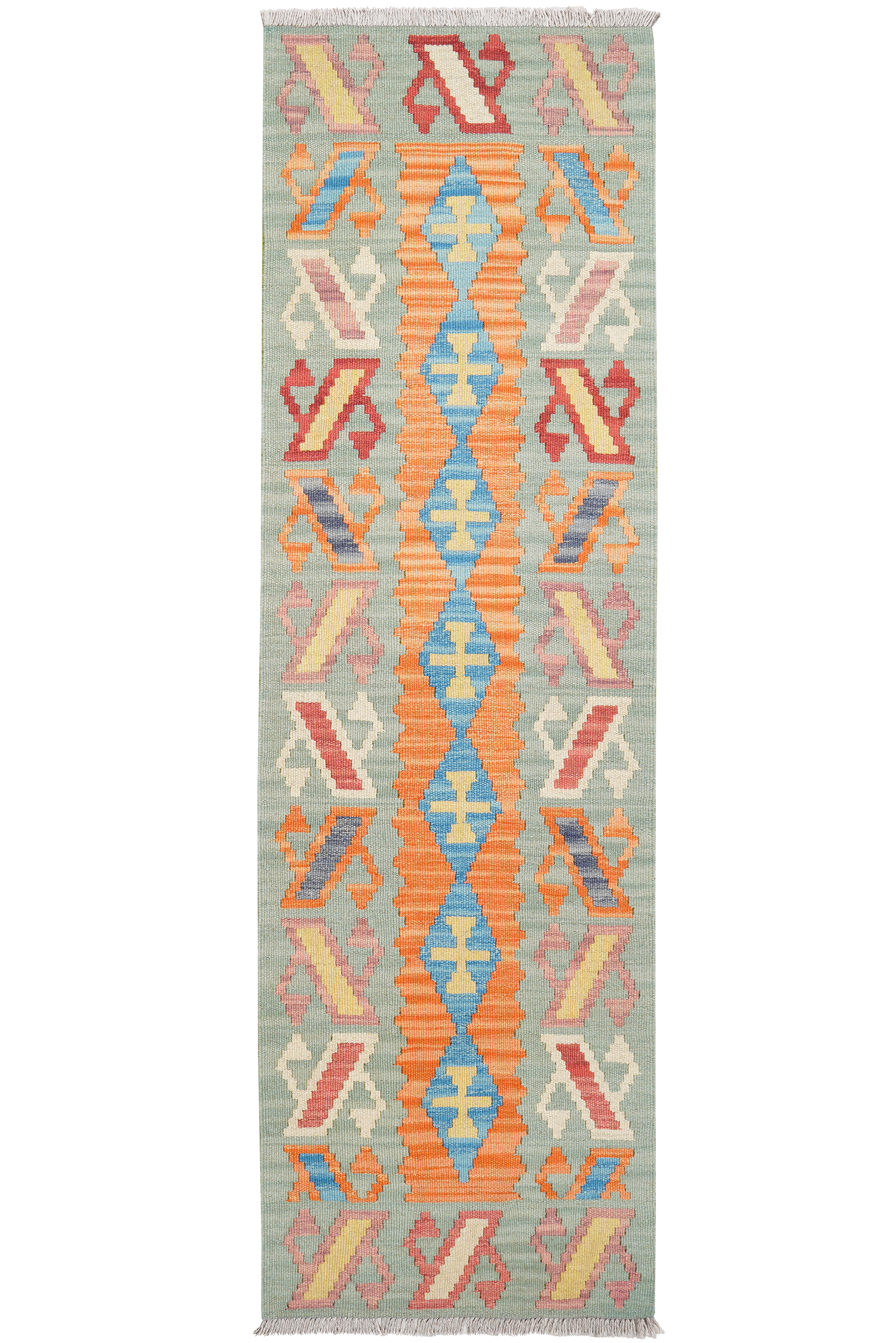 Tappeto Kilim Gashgai Lana Rosso