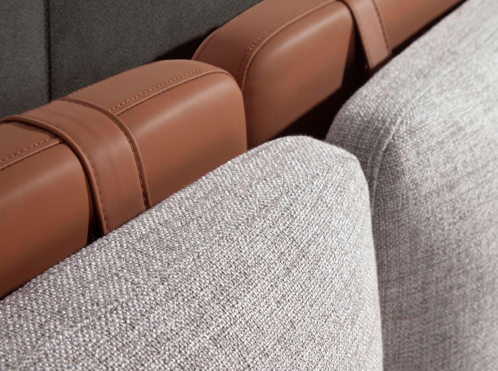 Double bed 7123 Faux leather Brown