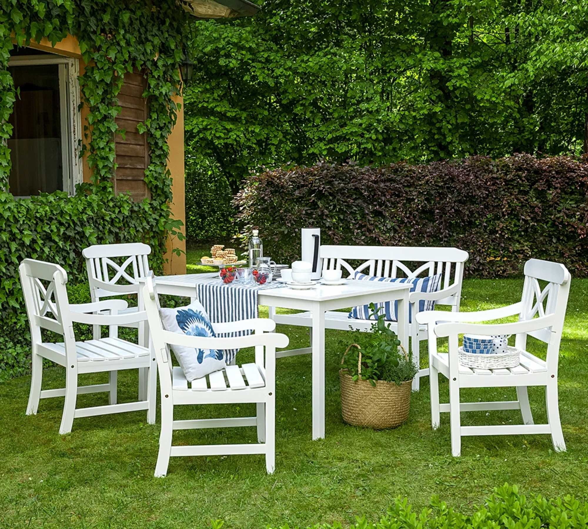 Gartenstuhl aus Akazienholz Massiv