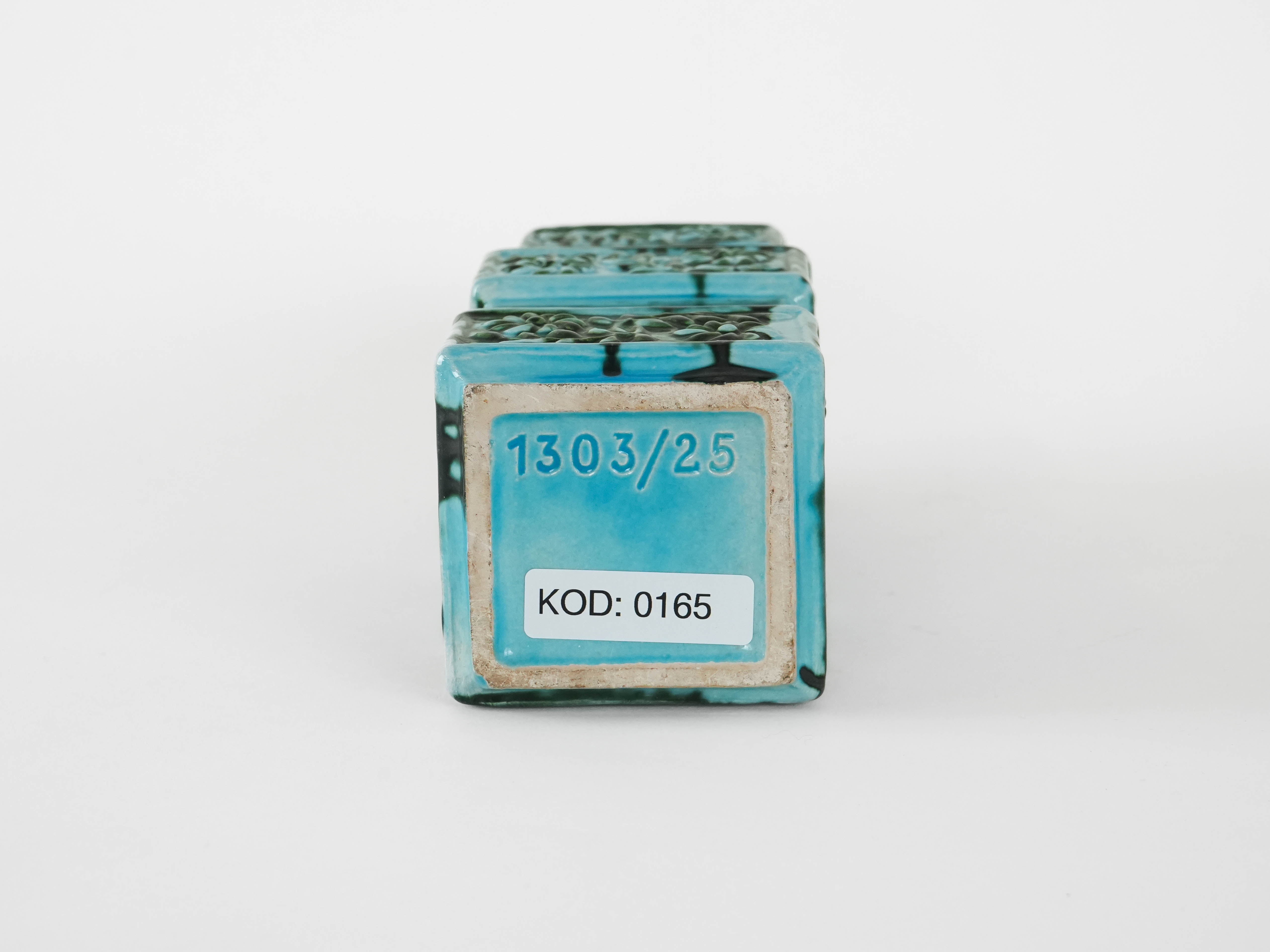 Keramikvase Türkis 1960er Jahre