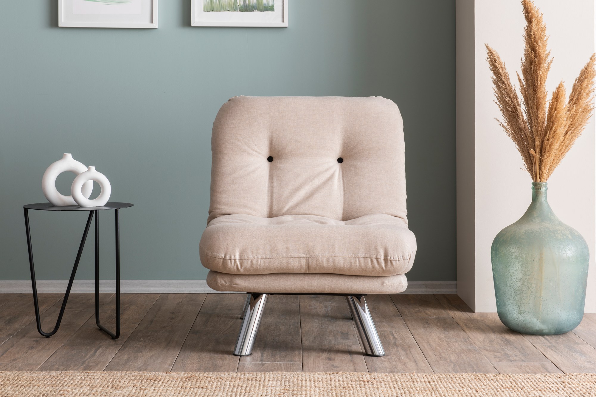 Misa Small Solo V2 Schlafsofa 1-Sitzer Creme